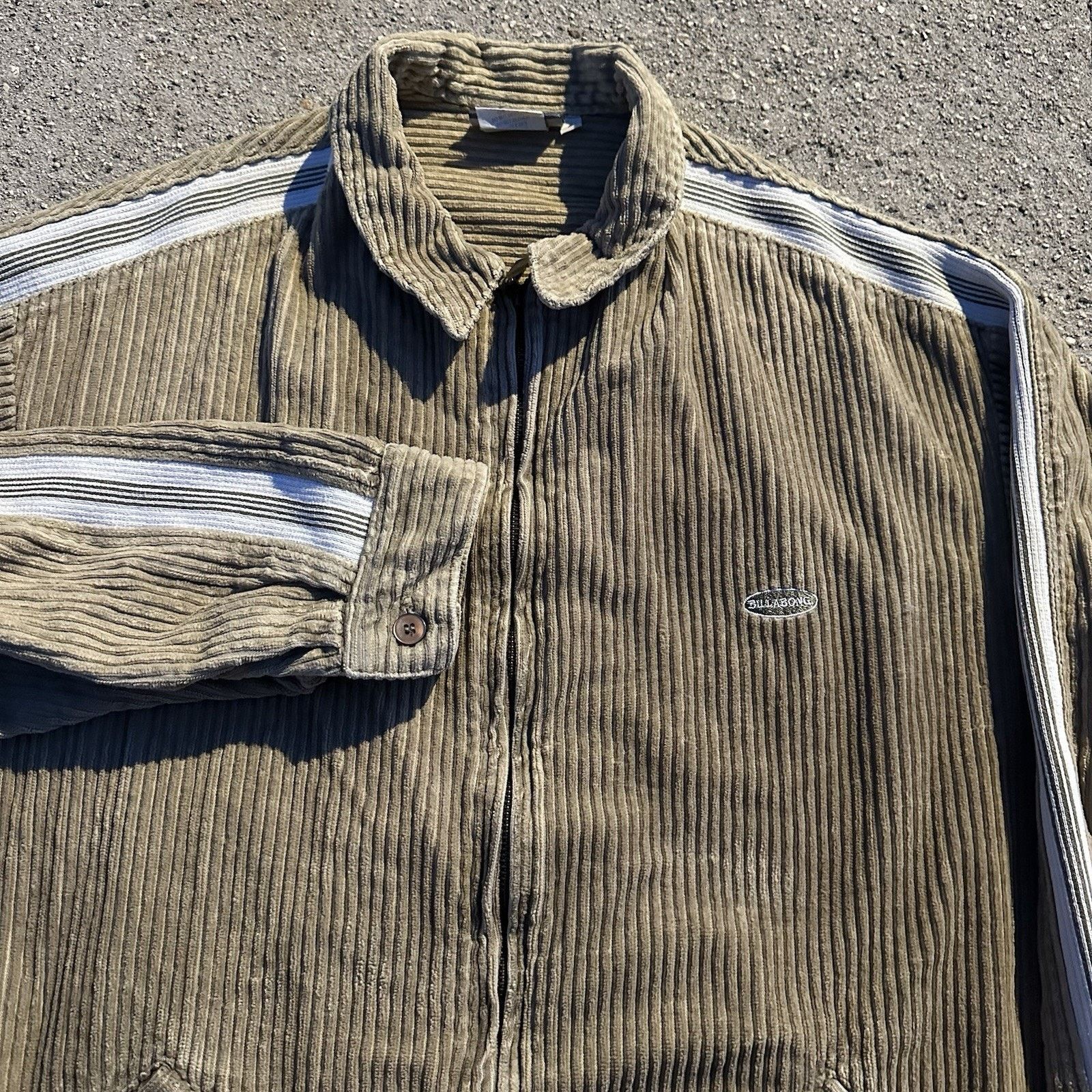 Billabong × Vintage Vintage 90s Billabong Corduroy Zip Up Jacket Sz L Size US M / EU 48-50 / 2 - 2 Thumbnail