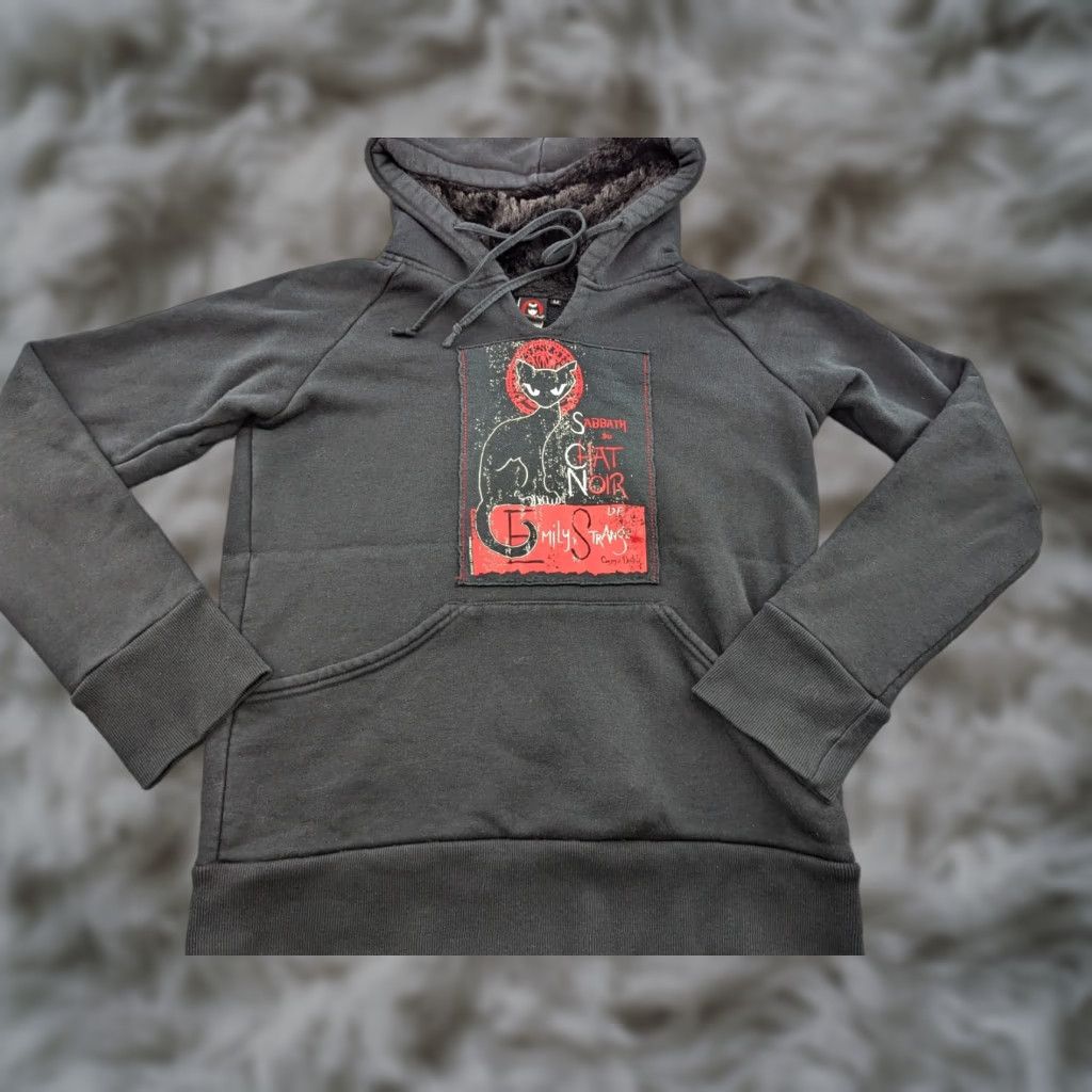Vintage VINTAGE Emily The Strange Cat Hoody Womens Small AOP Sweatshirt Ladies Pullover Hoodie Black 2007 Cats Mens? Womens? Size M / US 6-8 / IT 42-44 - 1 Thumbnail