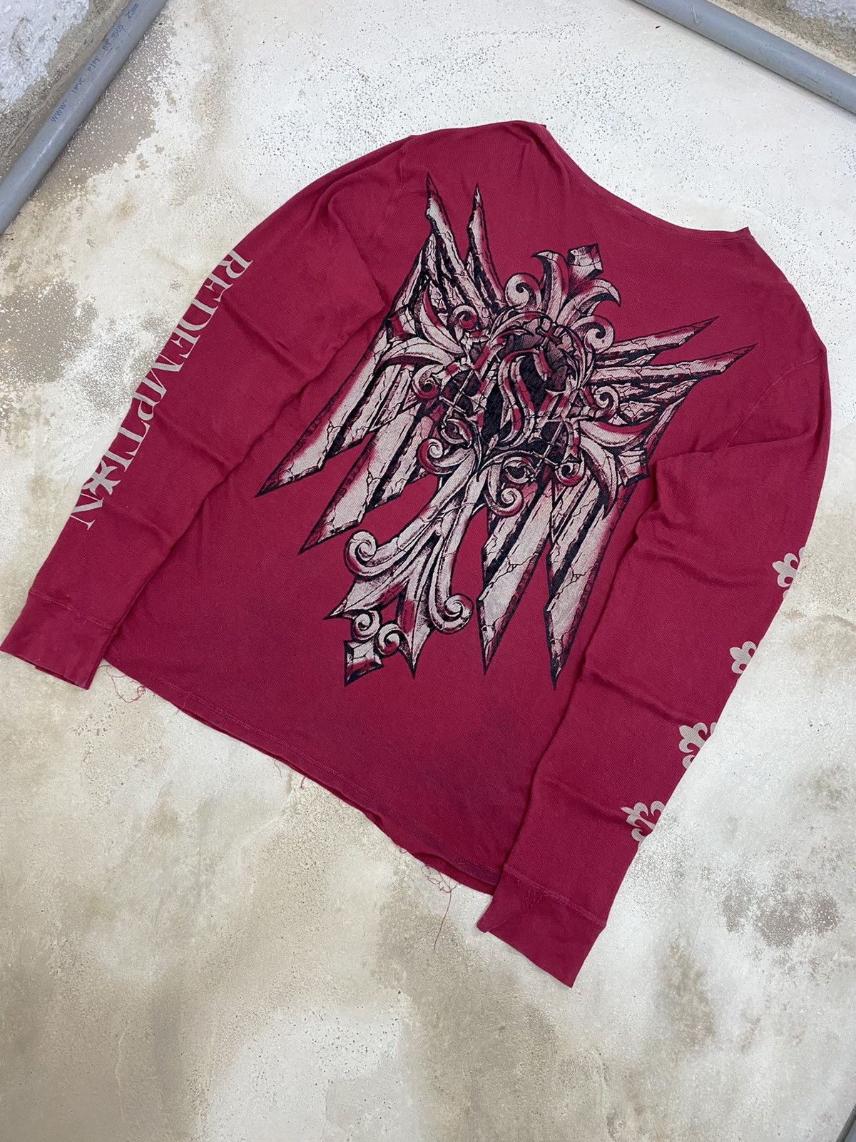 Hysteric Glamour Crazy Y2k Raw State Affliction Cross Long Sleeve Distressed Size US XL / EU 56 / 4 - 4 Thumbnail