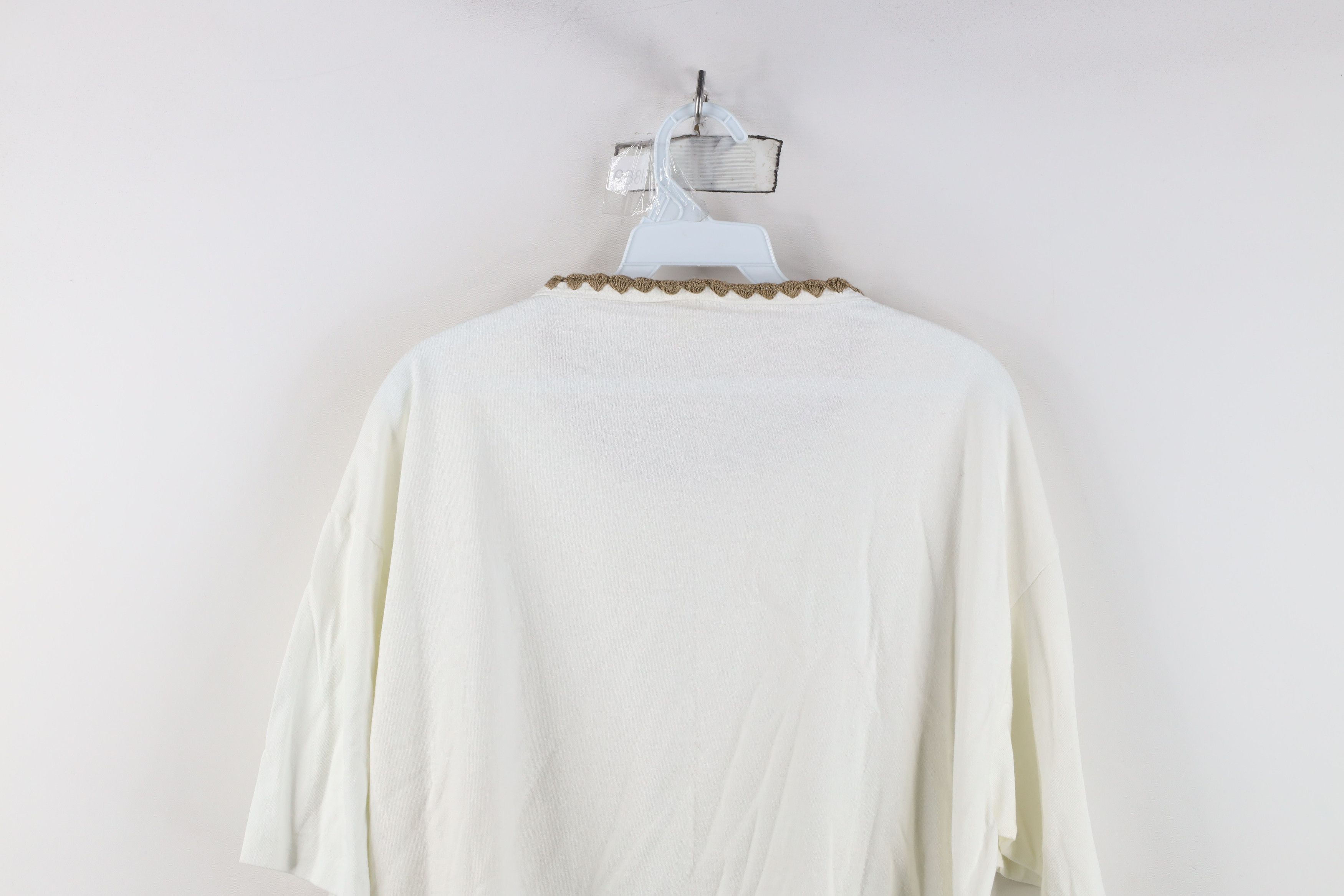 Vintage Vintage 90s Streetwear Scallop Collar Blank T-Shirt USA Size XXL / US 16-18 / IT 52-54 - 12 Thumbnail