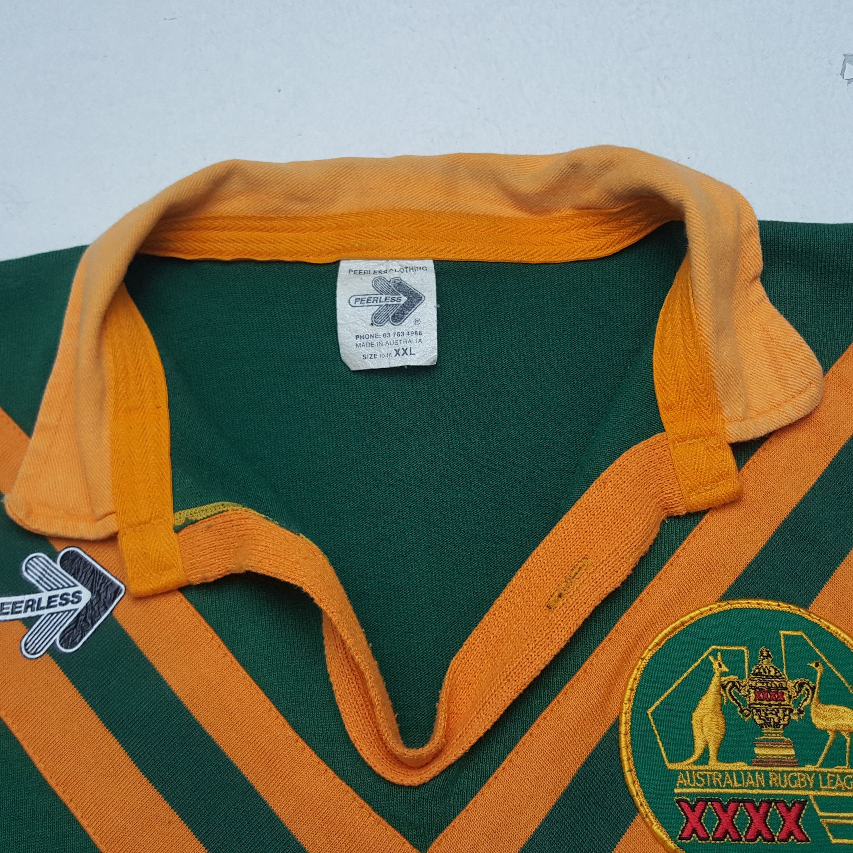 Vintage Vintage Peerless Australia Rugby Polos Shirt Size US L / EU 52-54 / 3 - 4 Thumbnail