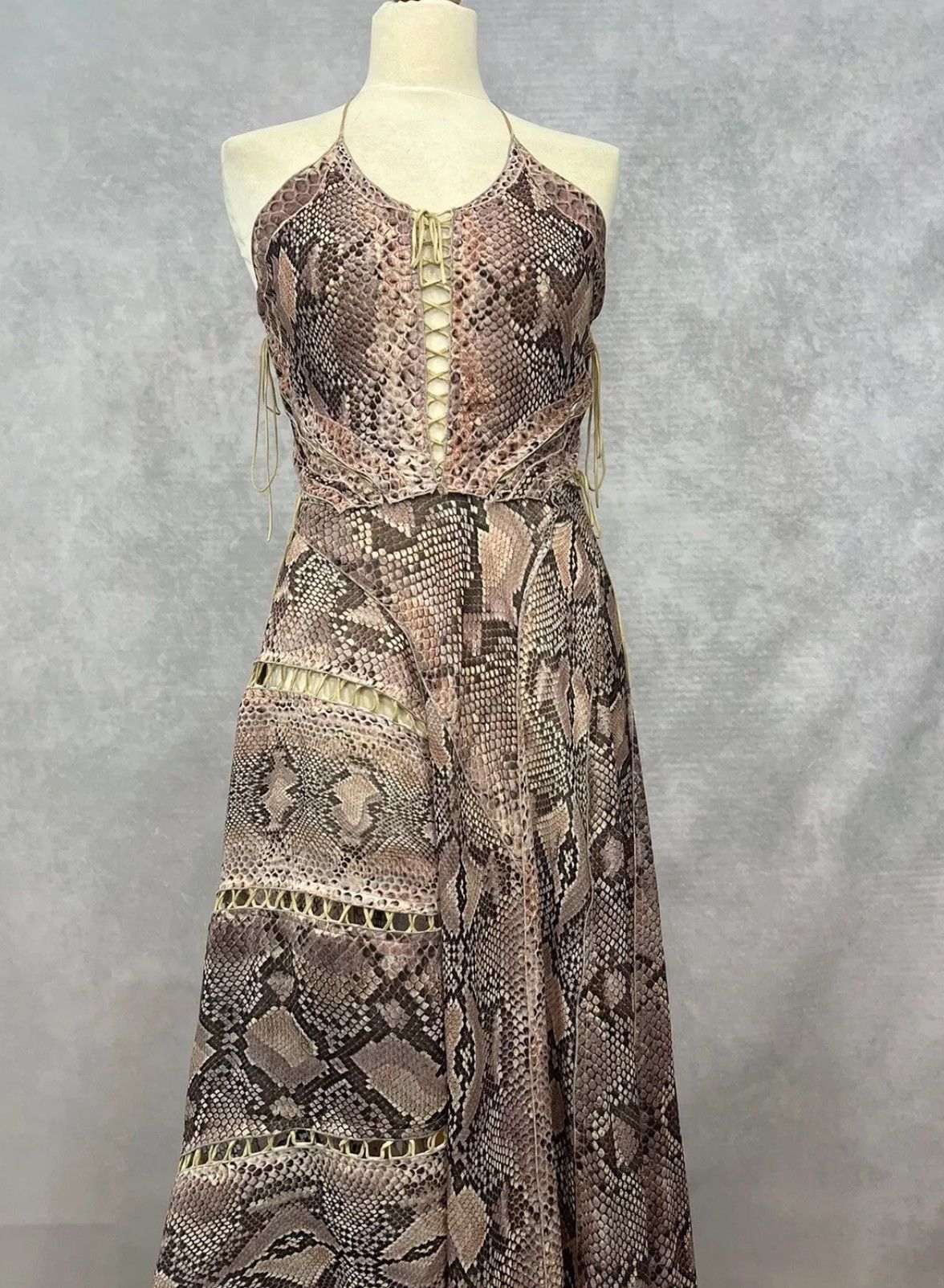 Roberto Cavalli Roberto Cavalli SS11 snakeskin lace up gown Size S / US 4 / IT 40 - 5 Thumbnail