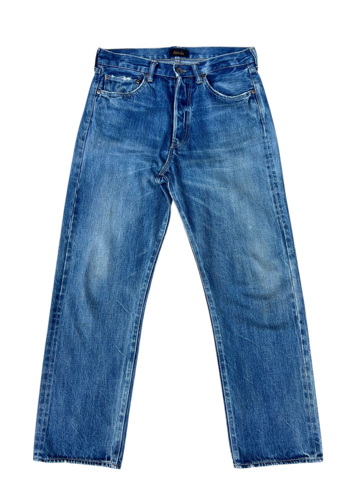 Chimala Chimala Japan Distressed Faded Denim Selvedge Jeans Size US 31 - 1 Thumbnail