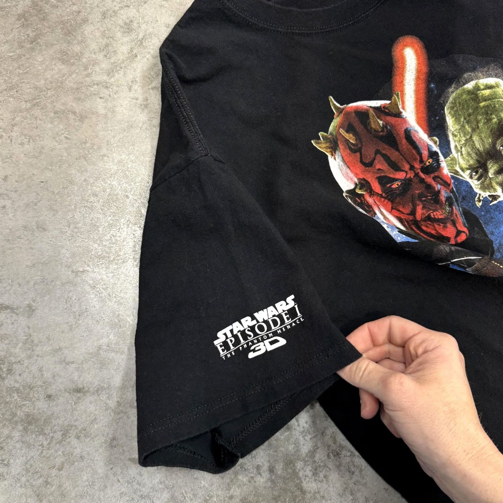 Gildan Star Wars Shirt Mens XL Yoda Darth Maul Episode I 3D Graphic Tee phantom menace Size US XL / EU 56 / 4 - 4 Thumbnail