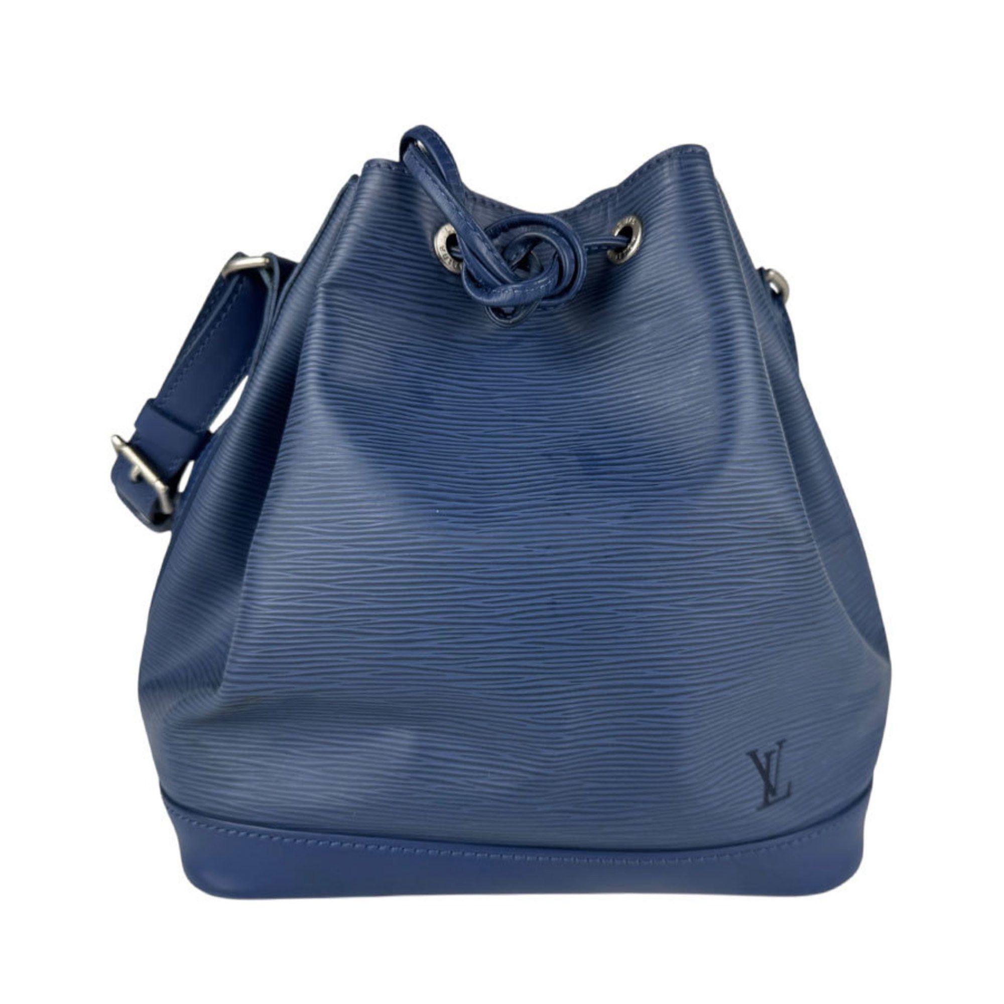 Louis Vuitton Shoulder Bag Epi Petit Noe Leather Dark Blue Silver Women's Z5272