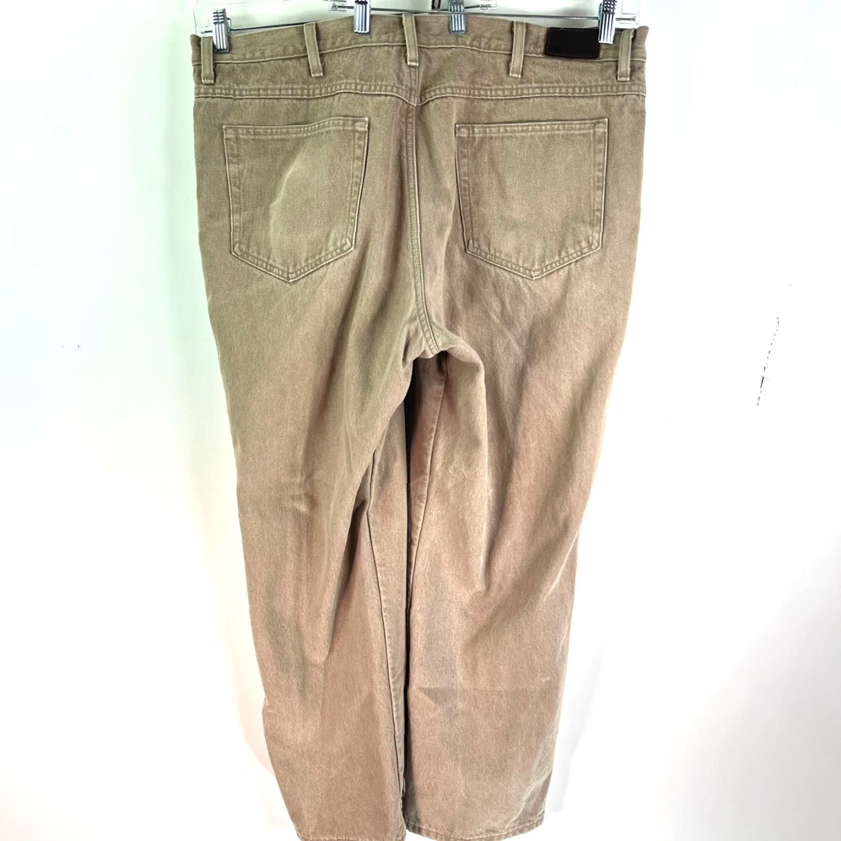 Vintage L.L. Bean Natural Fit Lined Jeans Mens Relaxed Size 42x30 Beige Denim 5-Pocket High Rise Nature Size US 42 / EU 58 - 5 Thumbnail