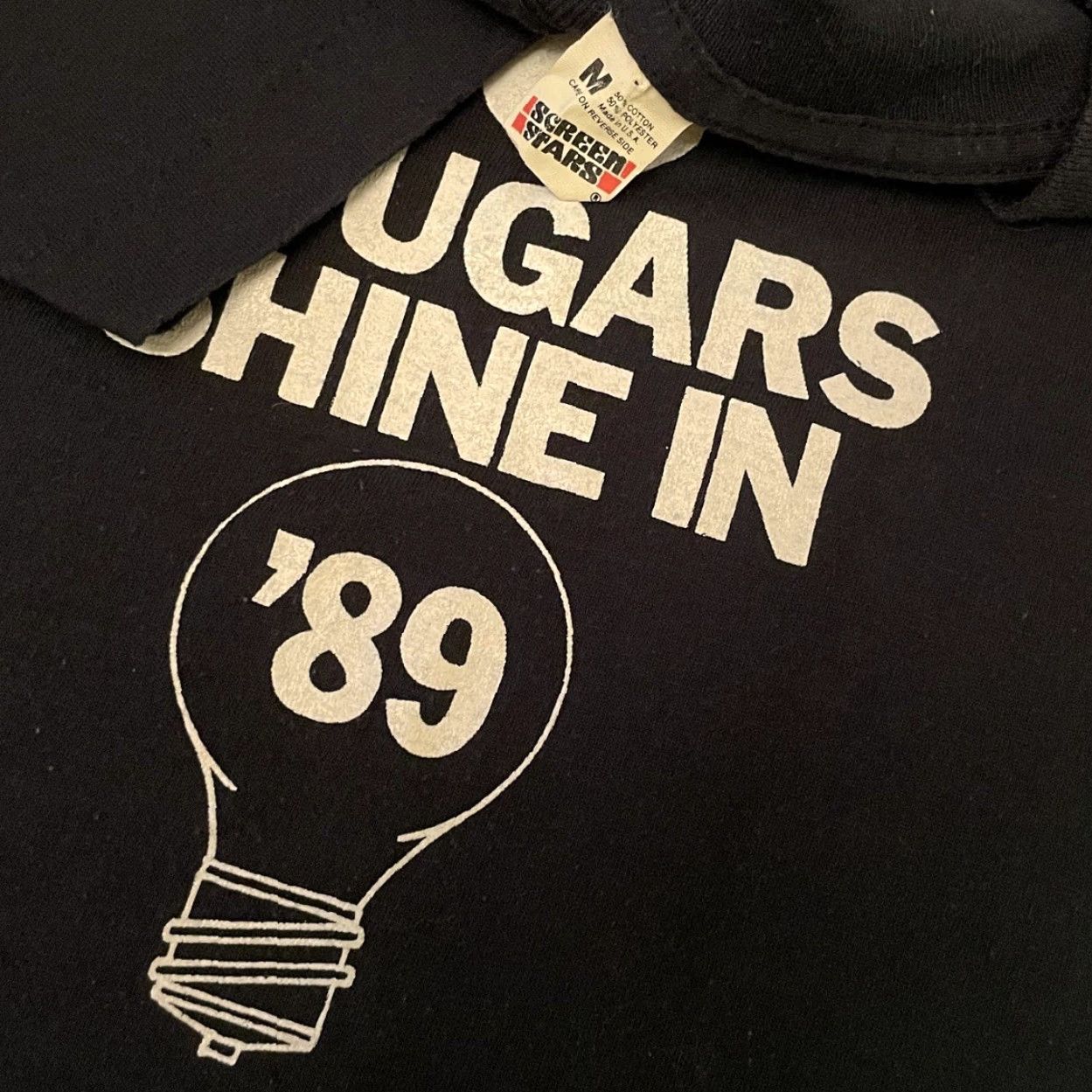 Vintage VINTAGE 80s 90s Cougars Shine In 1989 Spring Break Humor Shirt Mens Size M Black Short Sleeve T-Shirt Size US M / EU 48-50 / 2 - 2 Thumbnail