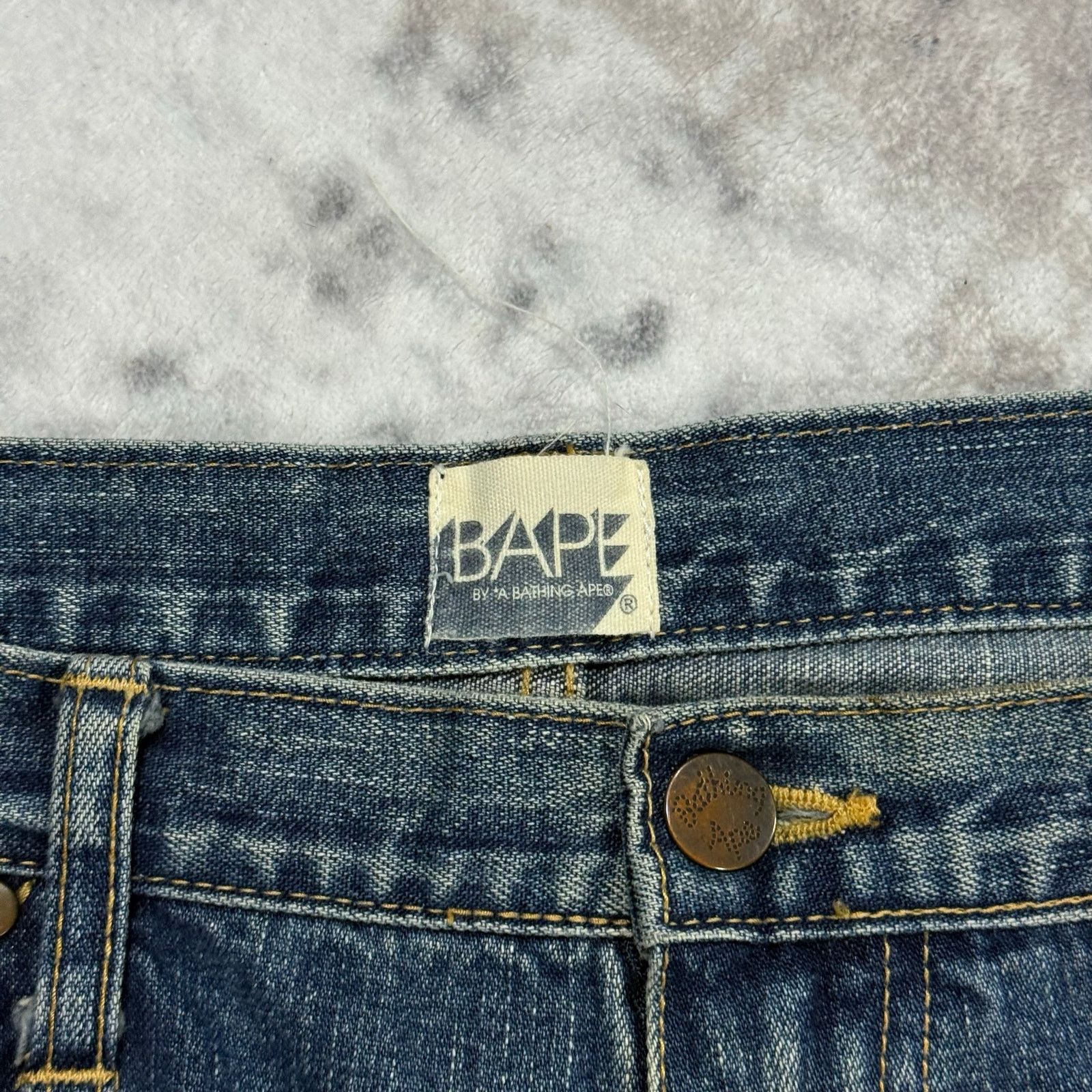 Bape × Nigo Authentic Bape 2000’s Arc Logo Jeans 34 Size US 34 / EU 50 - 4 Thumbnail