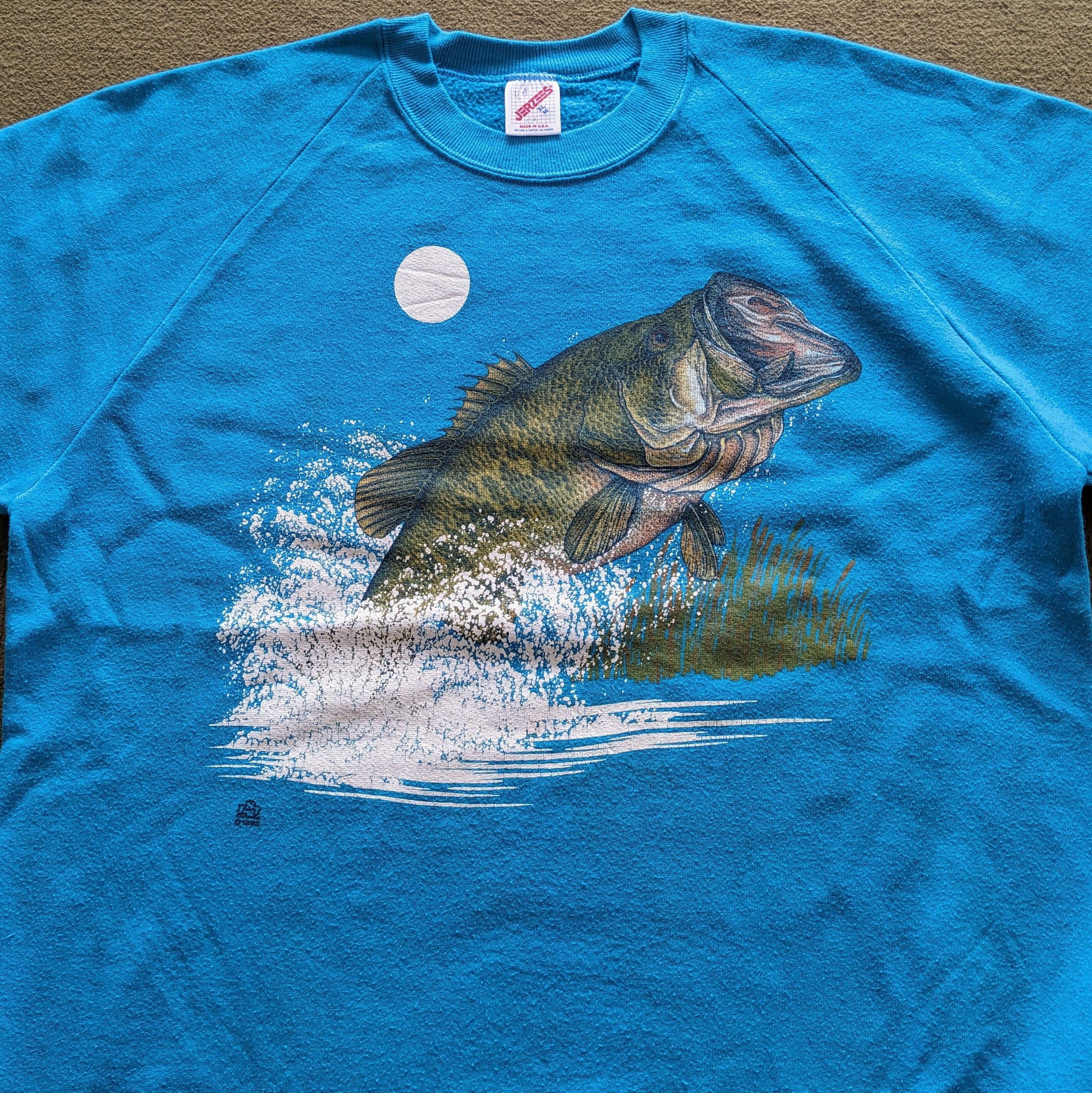 Other Vintage FISH Art American Style Sweatshirt Size US M / EU 48-50 / 2 - 2 Thumbnail