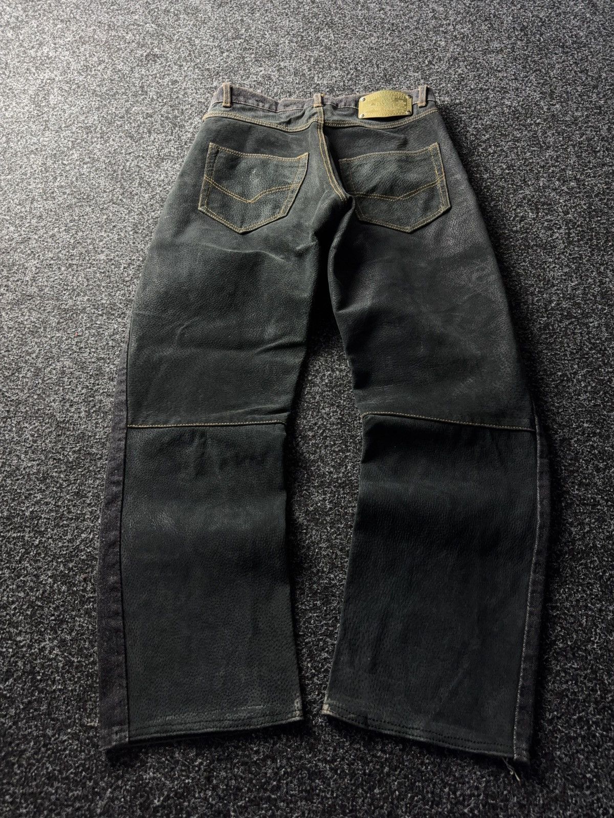 Cowboy Equipment Western Cowgirl 90s USA Retro Denim / Leather pants Y2K Size 30" / US 8 / IT 44 - 7 Thumbnail
