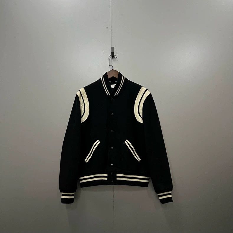Yves Saint Laurent Saint Laurent Black and white stripe Teddy jacket 2502-Nex Size US S / EU 44-46 / 1 - 1 Thumbnail