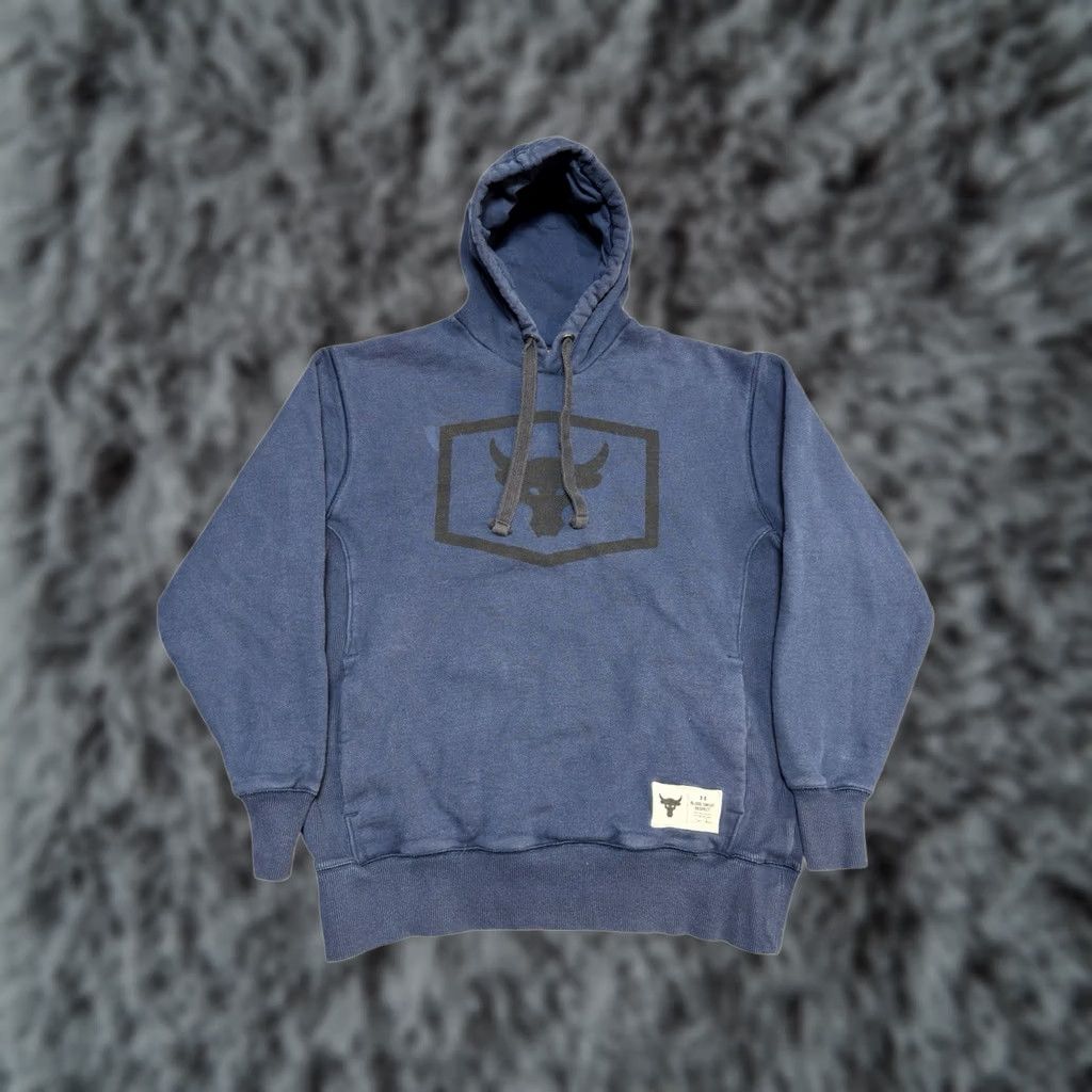 Under Armour Under Armour Project Rock Hoodie Sz M Navy Blue Mens Sweater Terry Brahma Bull Size US M / EU 48-50 / 2 - 1 Thumbnail