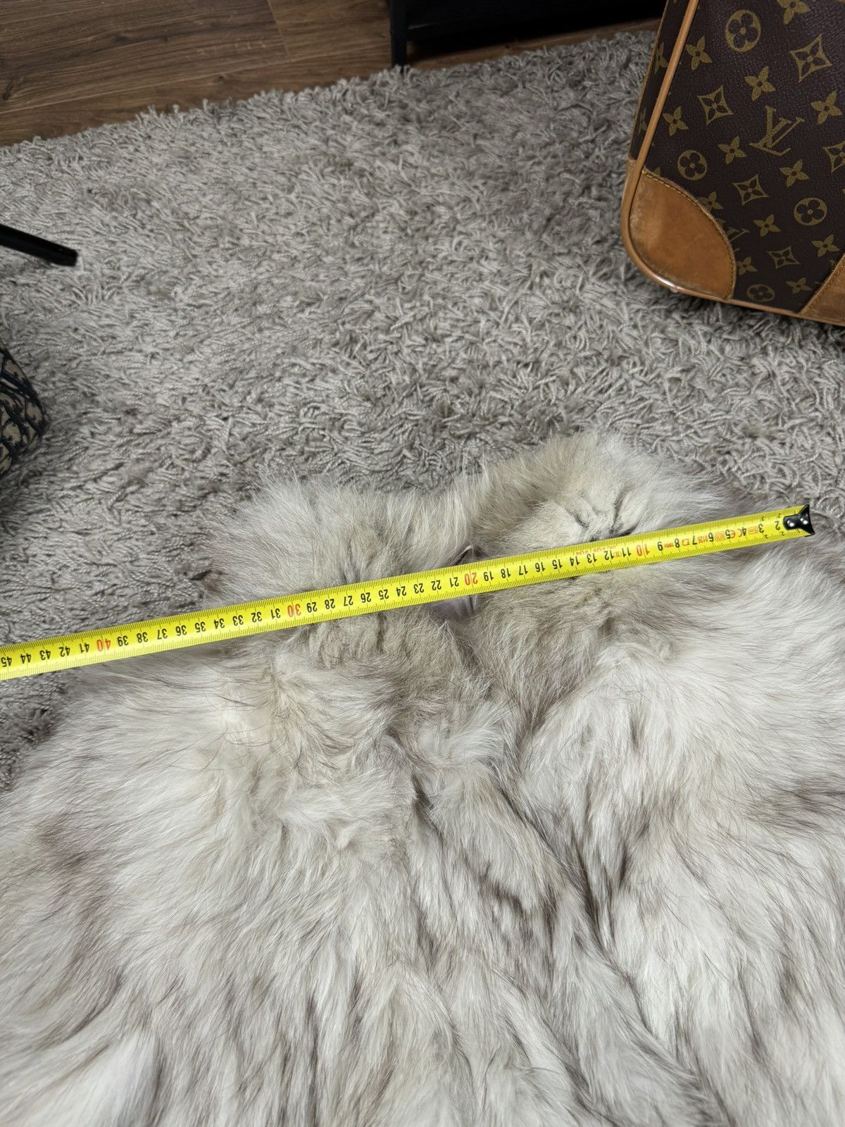 Sagafurs Vintage rare white Fox natural fur coat original luxury item Size S / US 4 / IT 40 - 8 Thumbnail