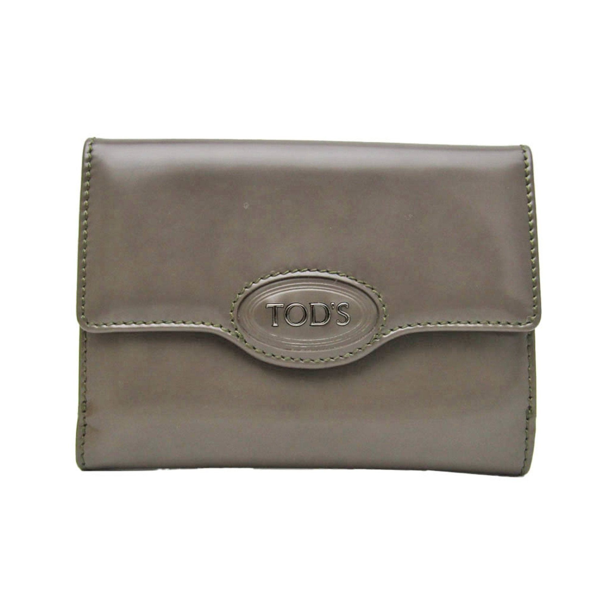 image of Tods Tod's Women's Leather Wallet [Bi-Fold] Grayish in Grey