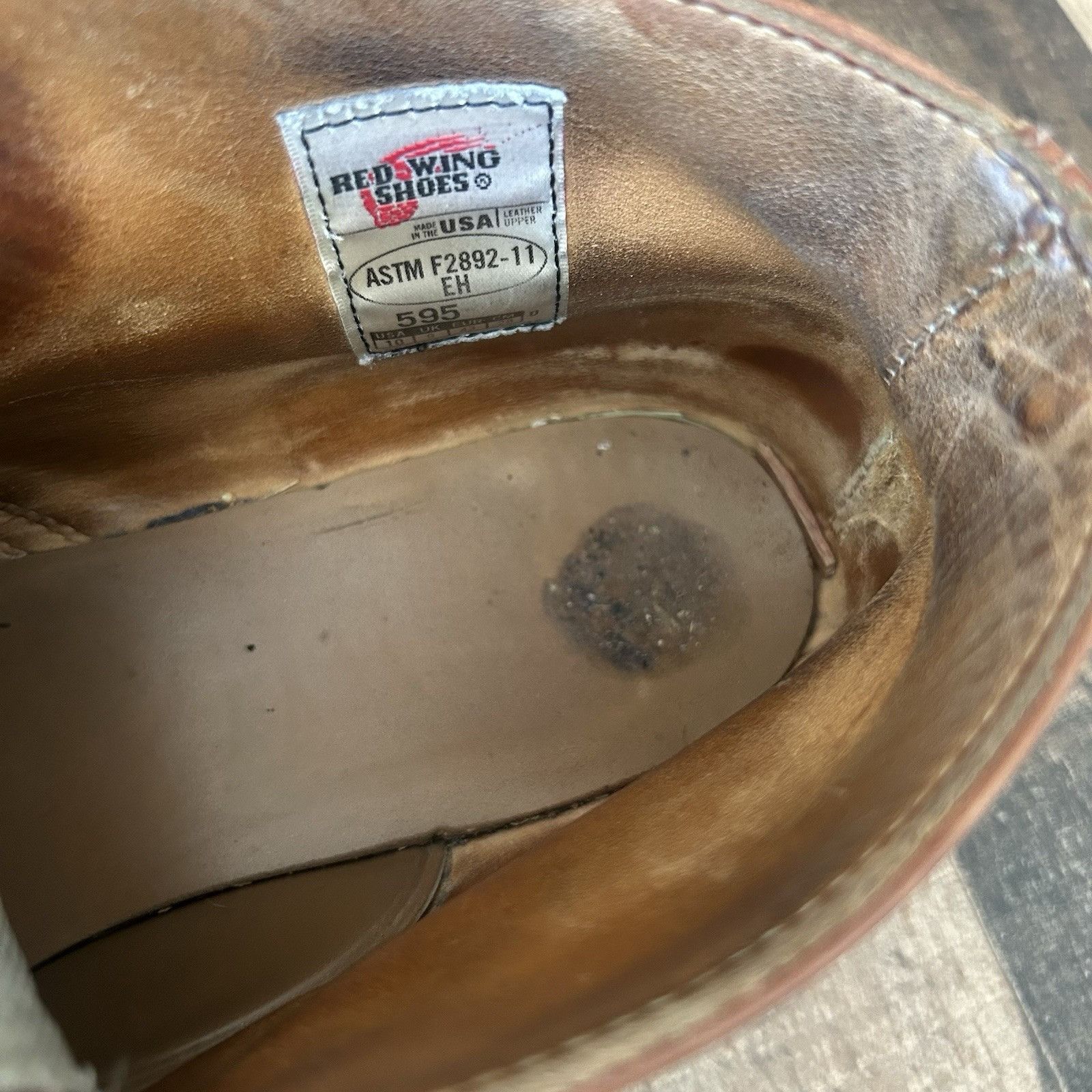 Red Wing Red Wing 595 Chukka Leather Lace Up Work Boots Mens 10 D Size US 10 / EU 43 - 7 Thumbnail