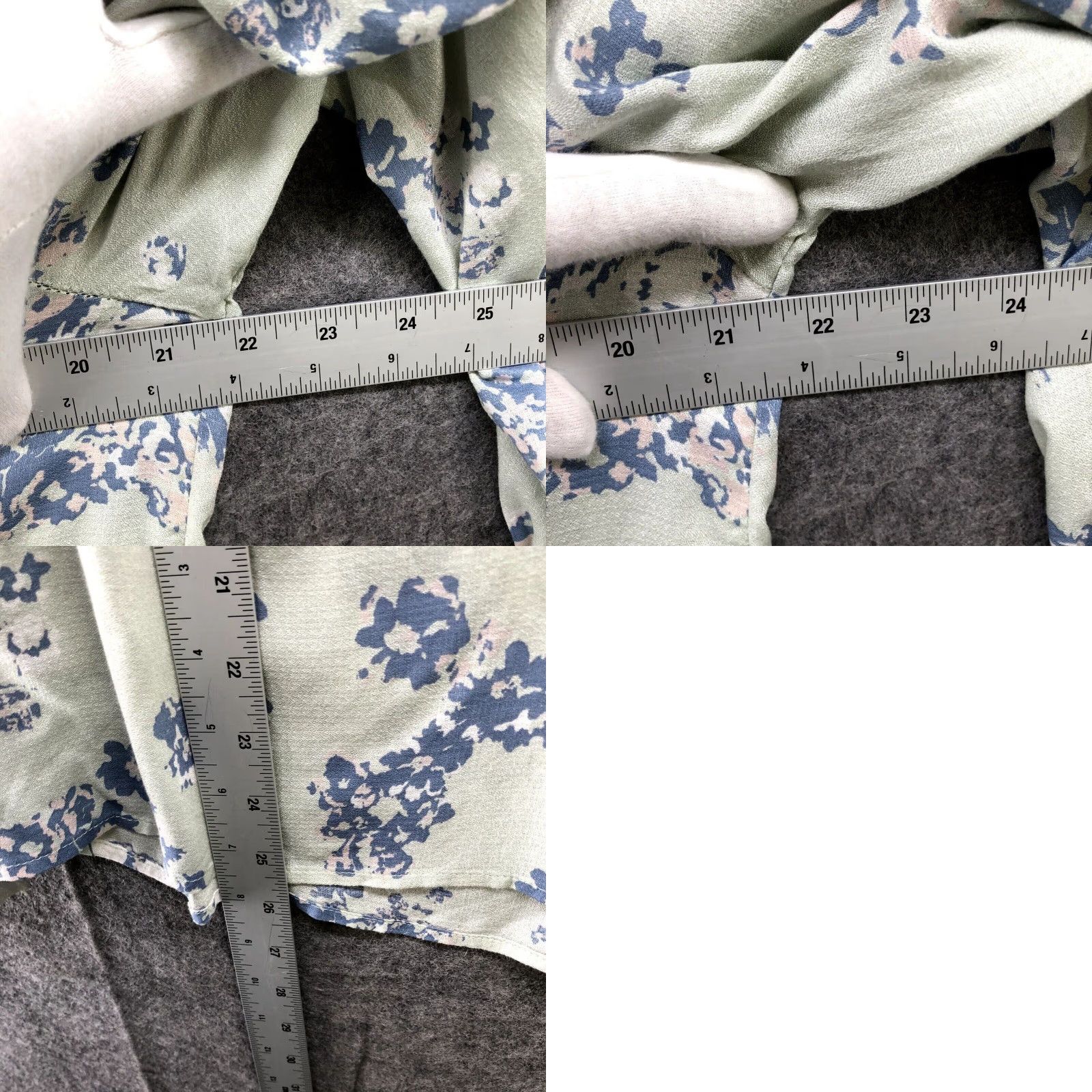 Lucky Brand VINTAGE Lucky Brand Floral Long Sleeve Blouse Womens Medium Mint Green Size M / US 6-8 / IT 42-44 - 8 Thumbnail