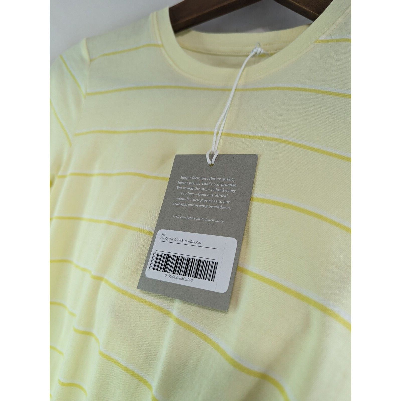 Everlane Everlane T Shirt Women Medium Yellow Stripe Organic Crew Size M / US 6-8 / IT 42-44 - 11 Thumbnail