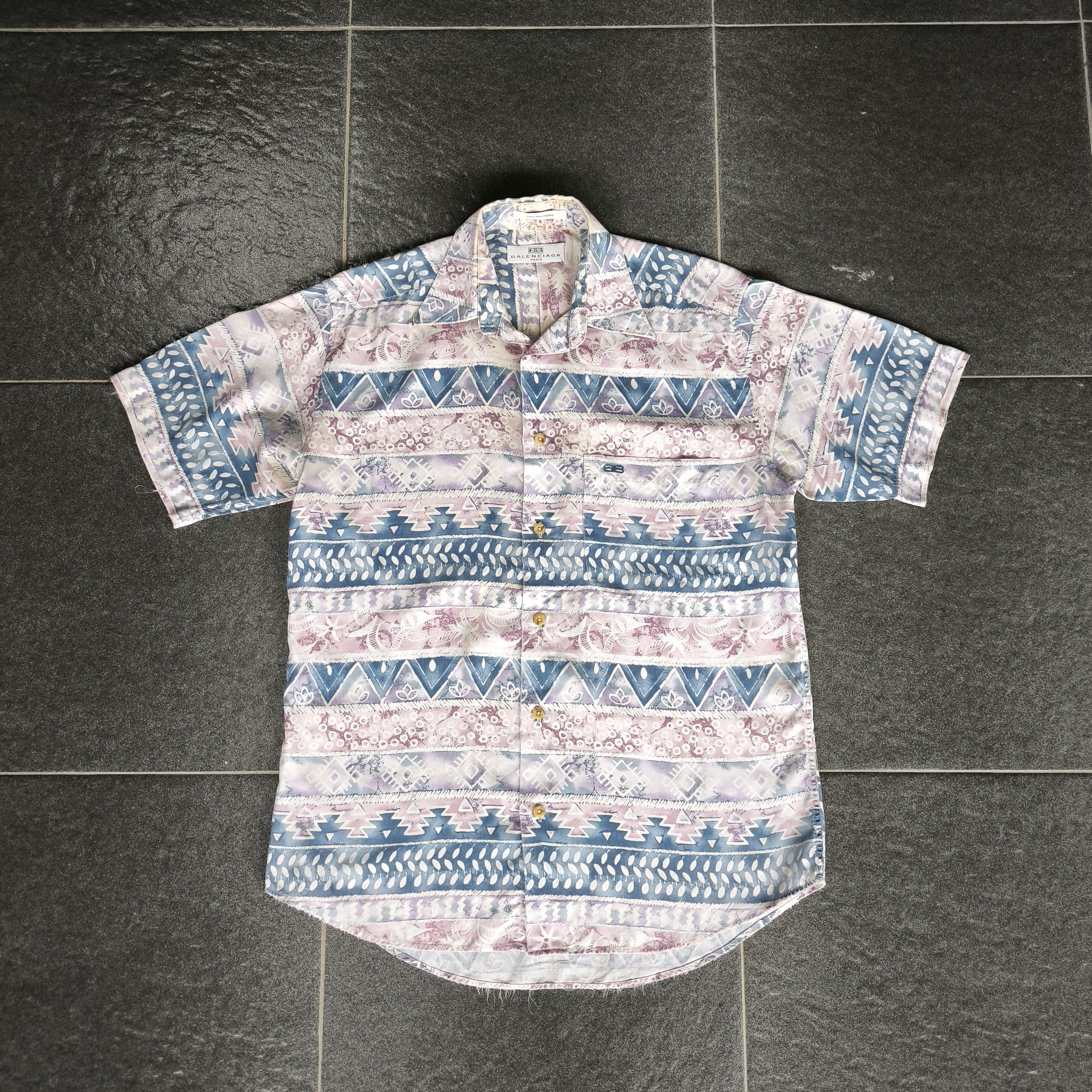 Balenciaga Vintage Balenciaga Pattern Shirt Size US S / EU 44-46 / 1 - 1 Thumbnail