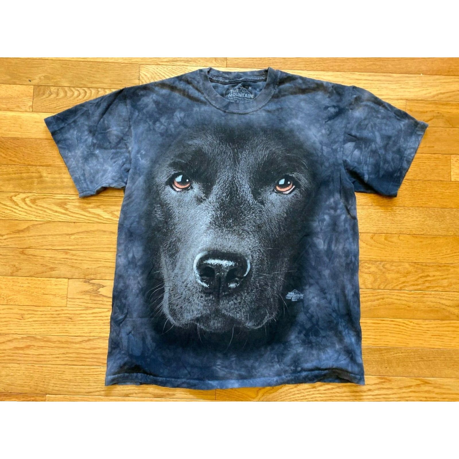 The Mountain The Mountain Big Black Lab Face Labrador Retriever T-Shirt Mens Sz M 2011 Graphic Tee Short Sleeve Crew Neck Black Tie Dye 100% Cotton Vintage: No Size US M / EU 48-50 / 2 - 2 Thumbnail