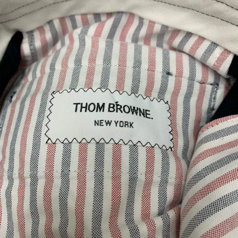 Thom Browne Thom Browne Size 1 Four-striped dark blue trousers 2506-Ne Size US 29 - 6 Thumbnail