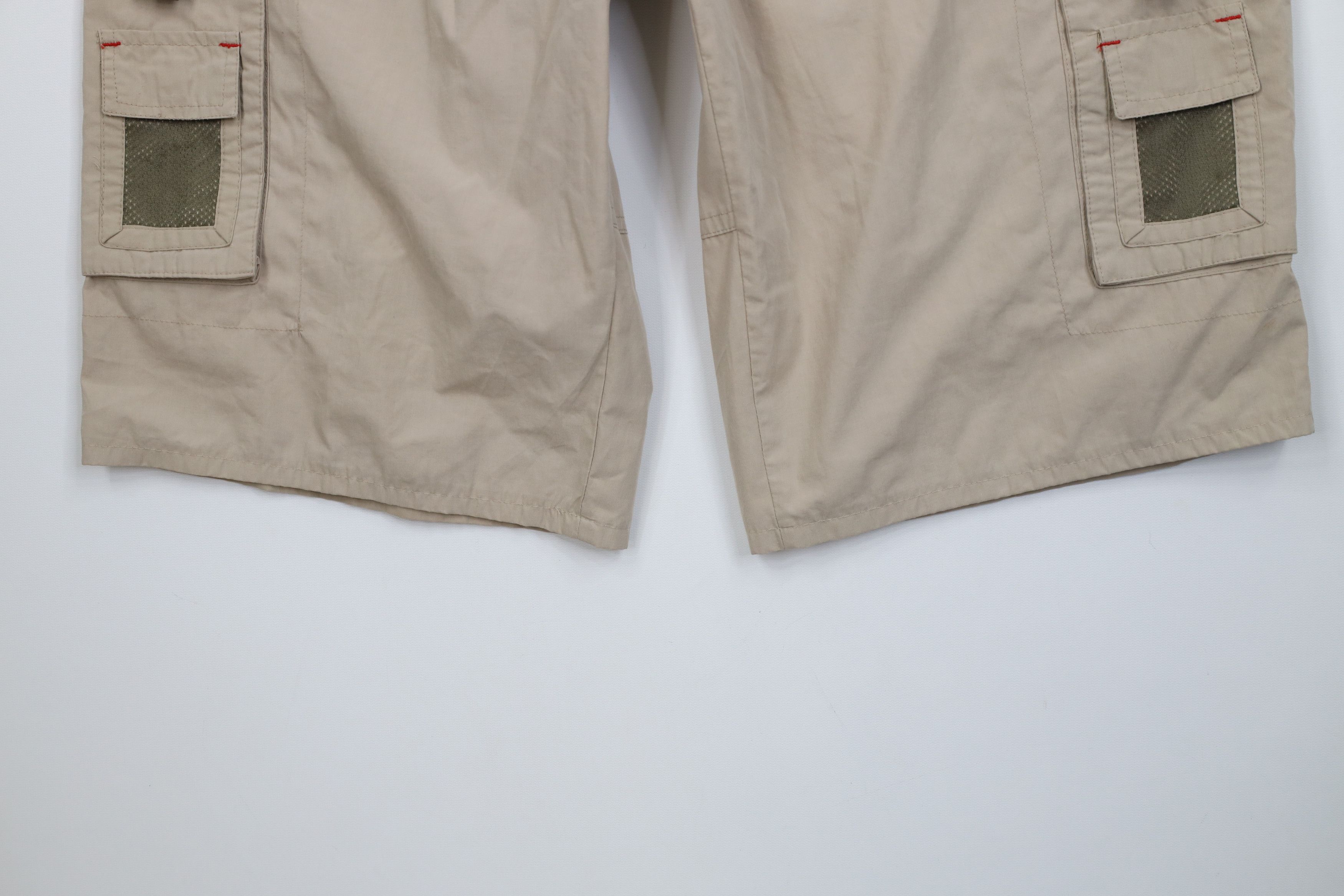 Vintage Vintage 90s Y2K Streetwear Fit Cargo Shorts Beige Khaki Size US 36 / EU 52 - 4 Thumbnail