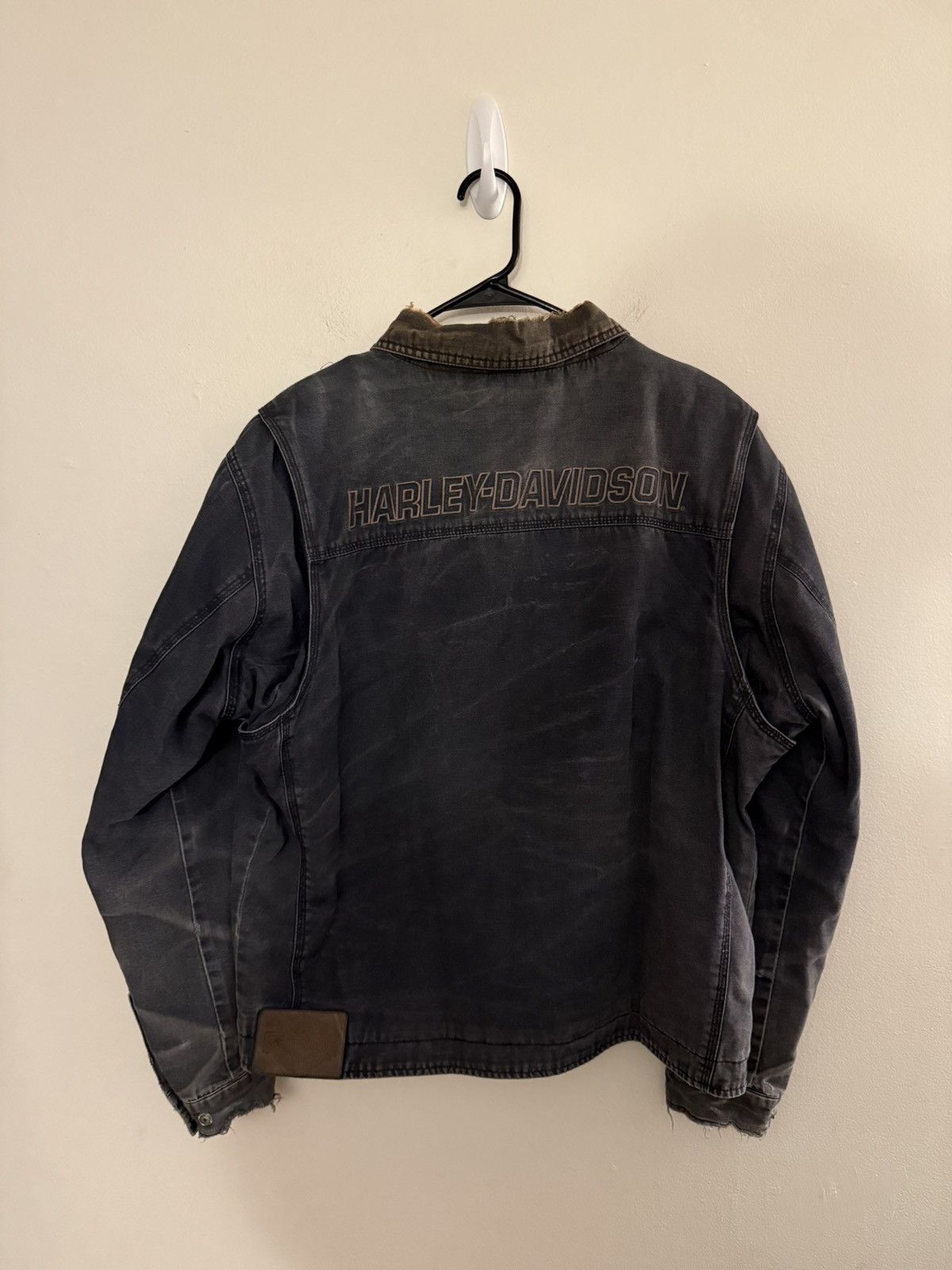 Harley Davidson Vintage 90's Harley Davidson Faded Thrashed Detroit Jacket Size US L / EU 52-54 / 3 - 5 Thumbnail