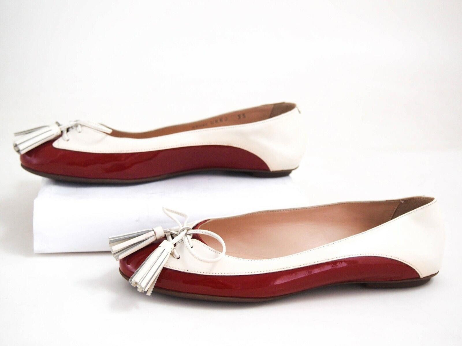Bally Bally Grune Flats Red White Patent Leather EU 35 US 4.5 Size US 4.5 / IT 34.5 - 4 Thumbnail