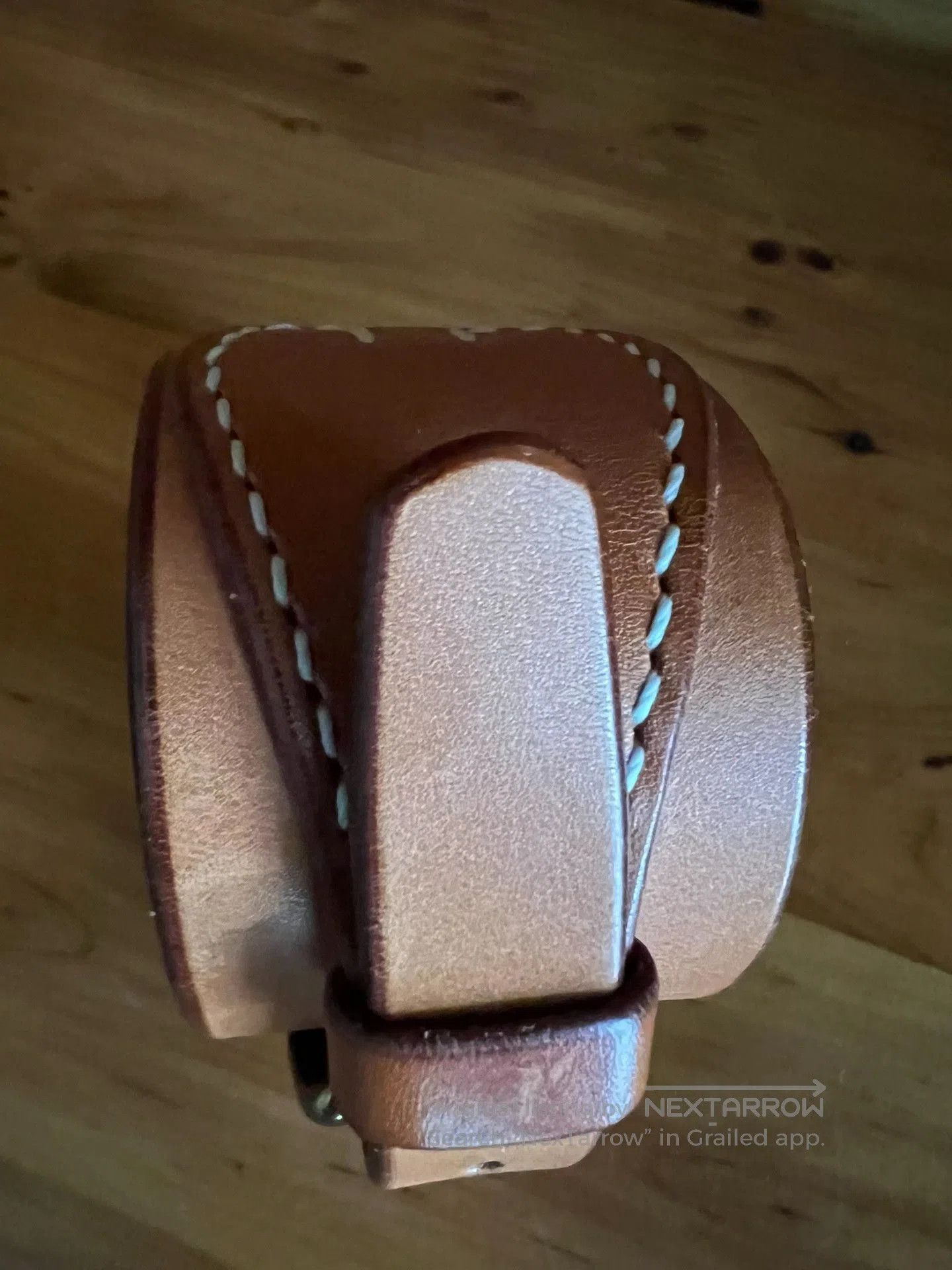 Japanese Brand Tenjin Works Genuine Japanese Oak Leather Bracelet. Size ONE SIZE - 2 Thumbnail