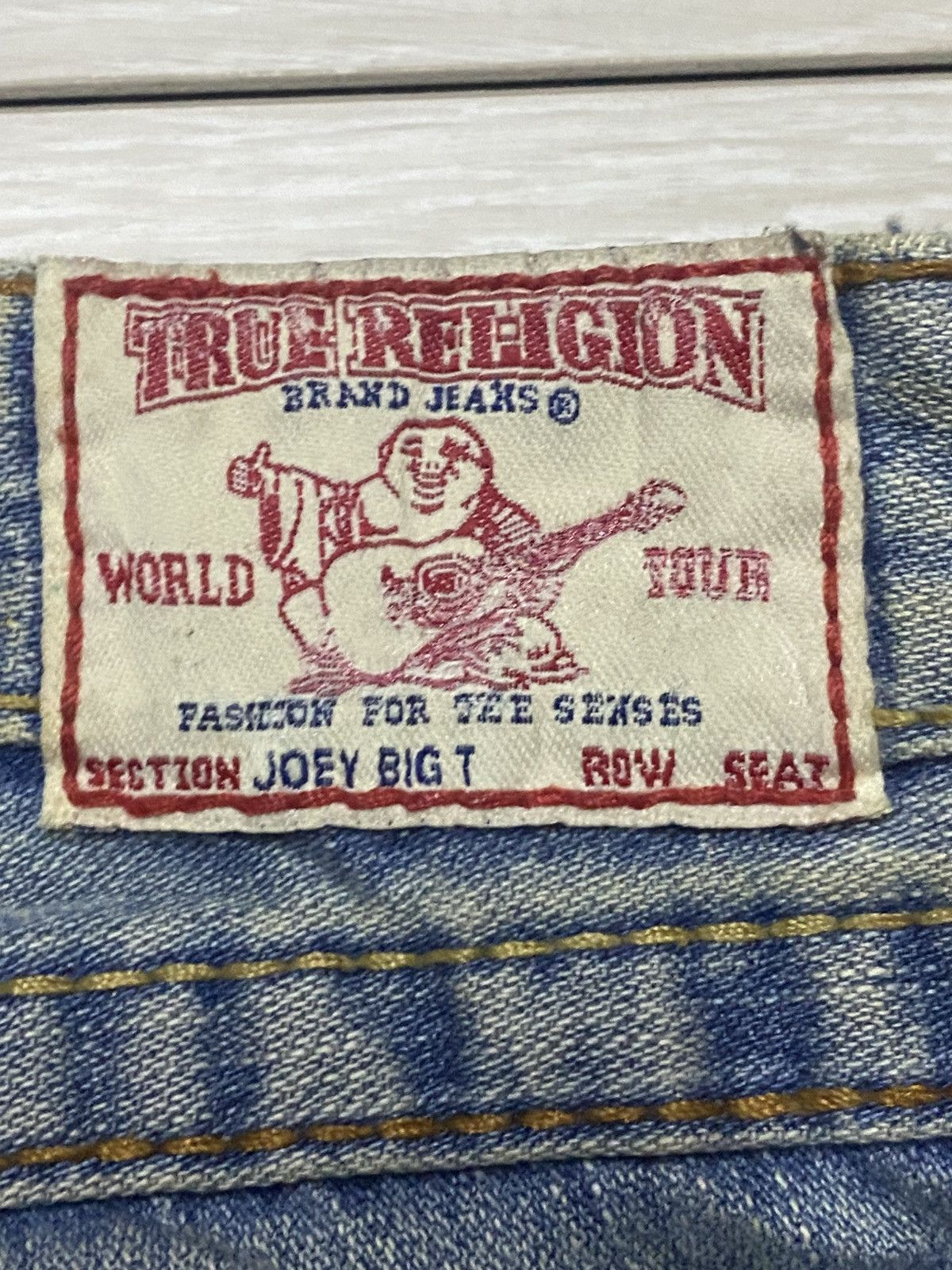 Tornado Mart True Religion Light Wash Super Flare Distressed Jeans Size US 29 - 16 Thumbnail