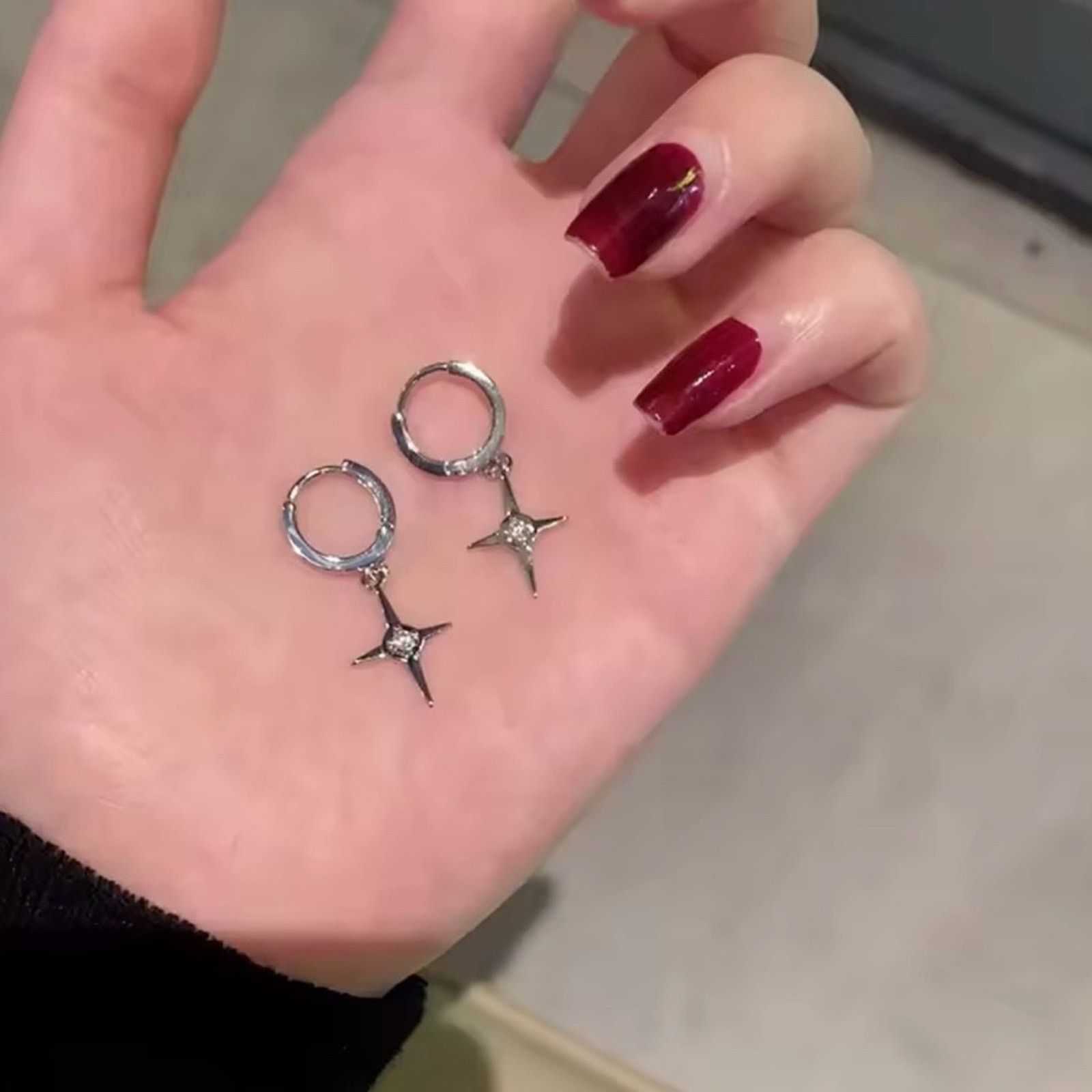 Other Stars Drop Pendant Earring For Women Silver Size ONE SIZE - 2 Thumbnail