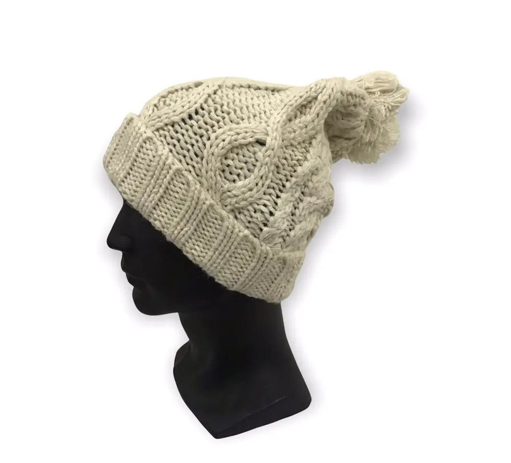 Japanese Brand × Vintage Japanese Brand Knit Bobble Beanie Hat Size ONE SIZE - 1 Thumbnail