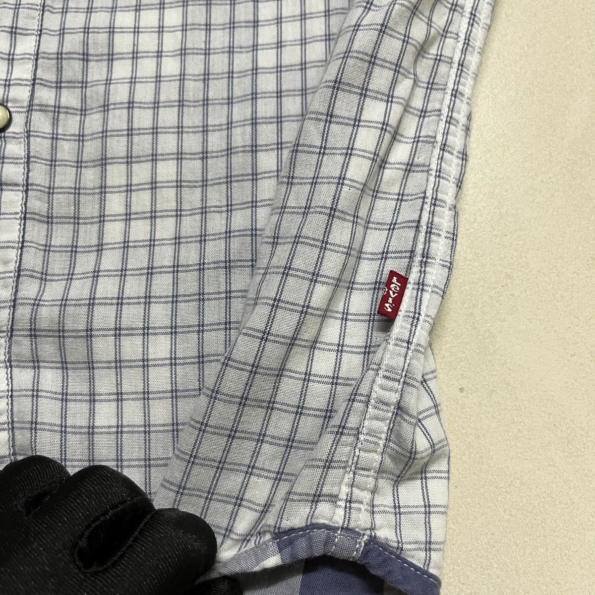Levi's × Levi's Made & Crafted × Levi's Vintage Clothing Levis Linen Checkered Button Shirt Size US S / EU 44-46 / 1 - 11 Thumbnail
