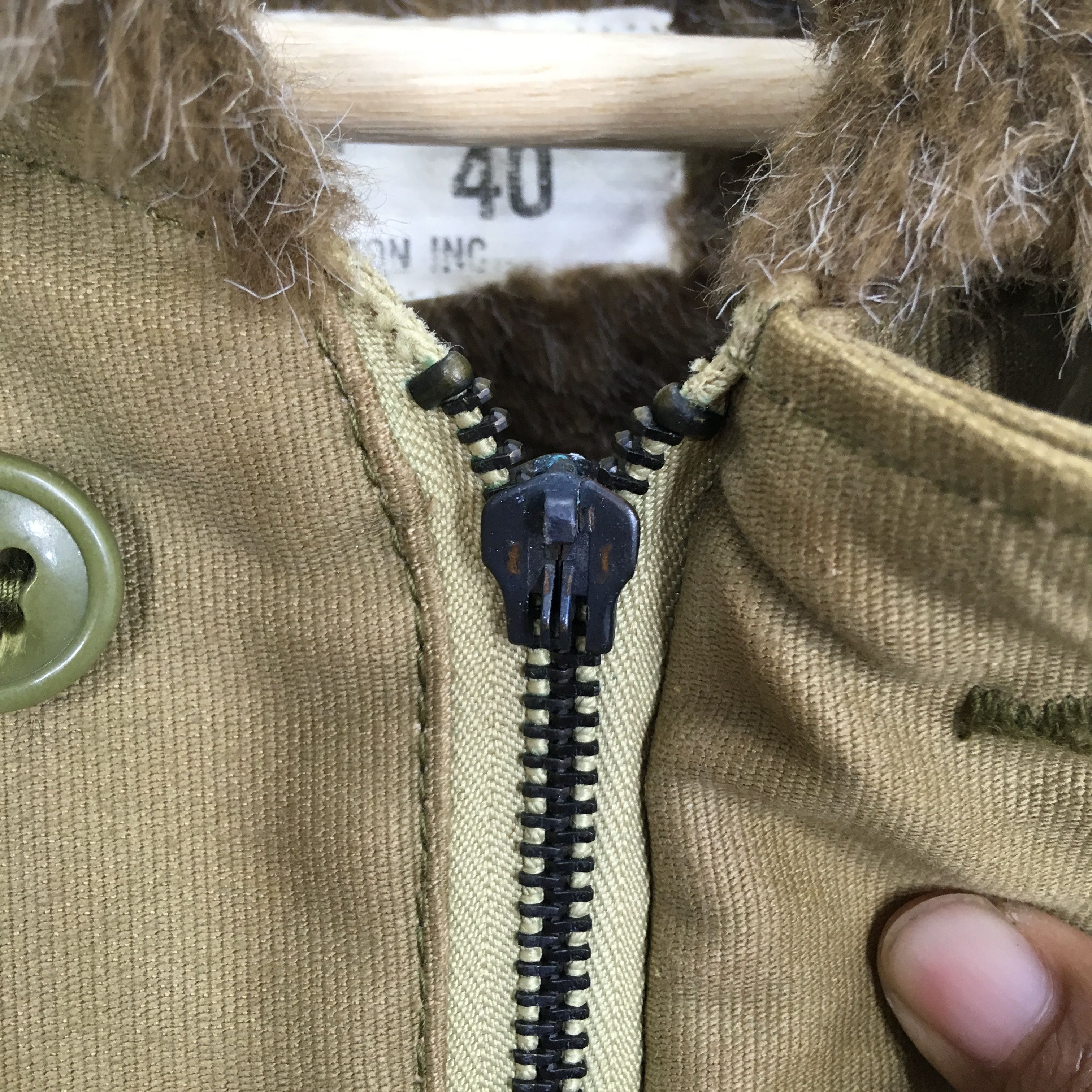 Japanese Brand Vintage 90's Houston Japan Faux Fur USN Navy Army Jacket Size US M / EU 48-50 / 2 - 11 Thumbnail