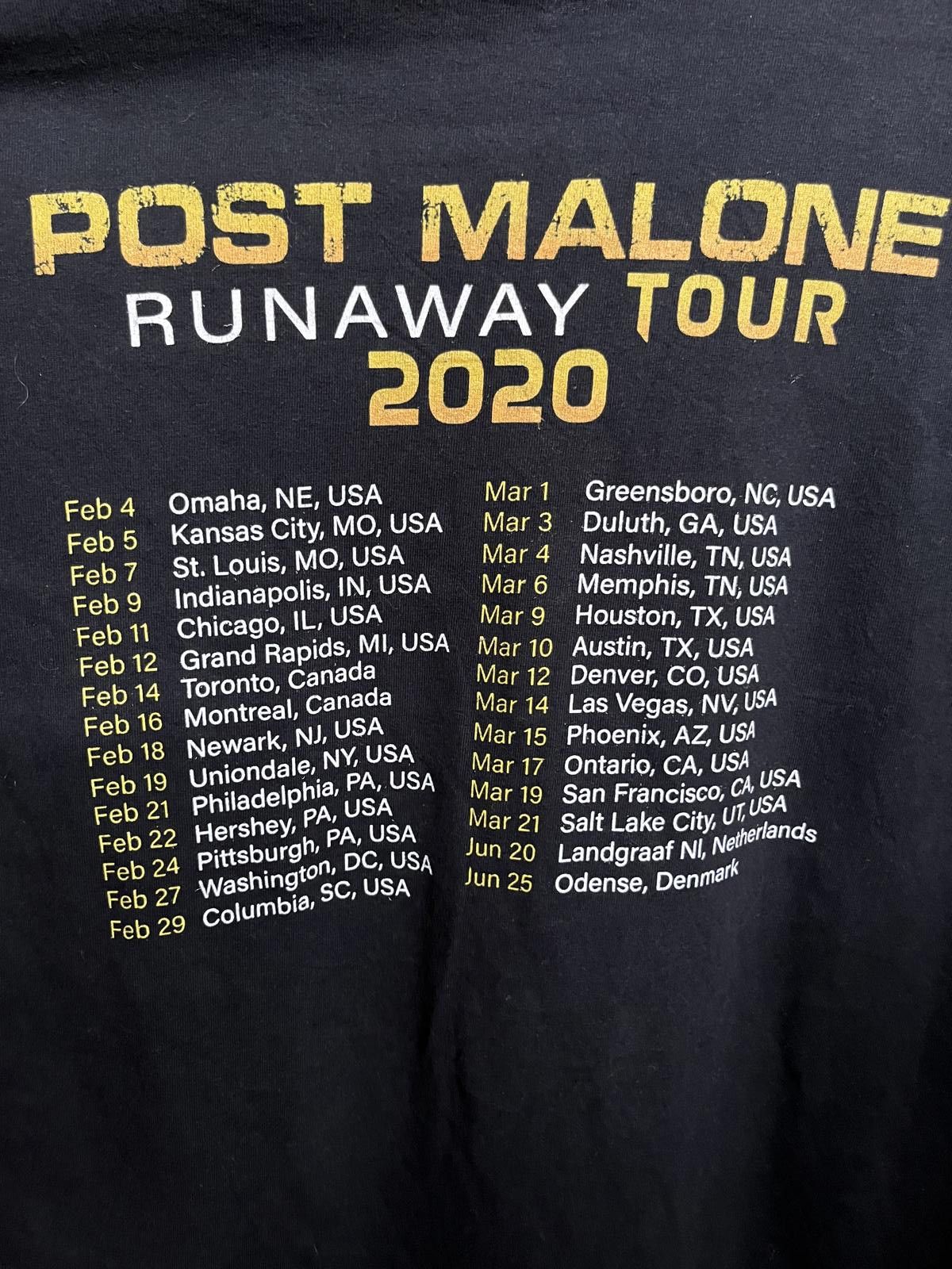 Designer Post Malone 2020 Runaway Tour Long Sleeves Canada - M Size US M / EU 48-50 / 2 - 5 Thumbnail