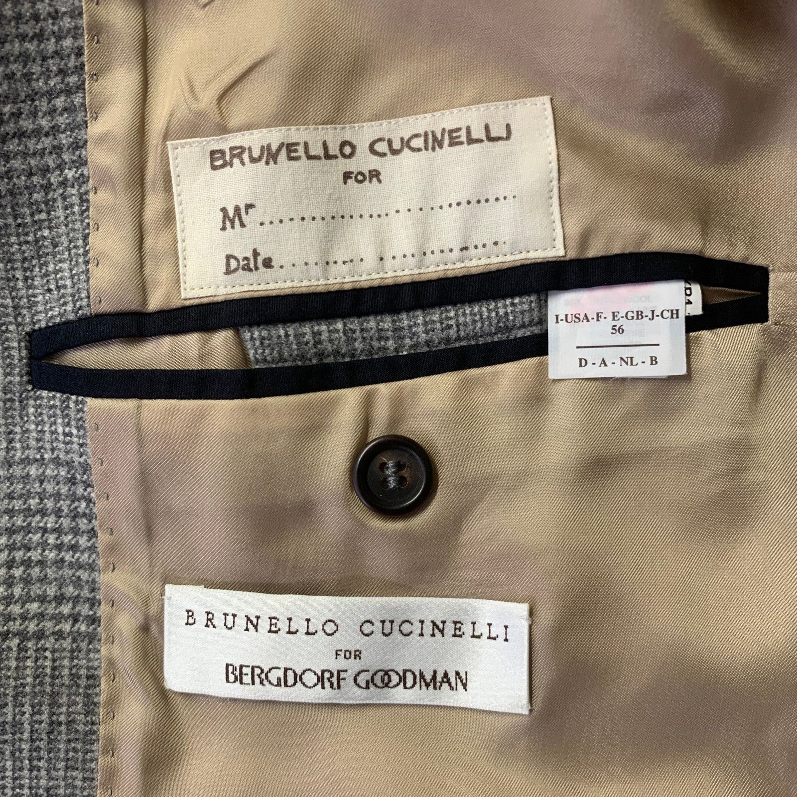 Brunello Cucinelli BRUNELLO CUCINELLI Size 46 Glen Check Cashmere Sport Coat Size 46R - 5 Thumbnail