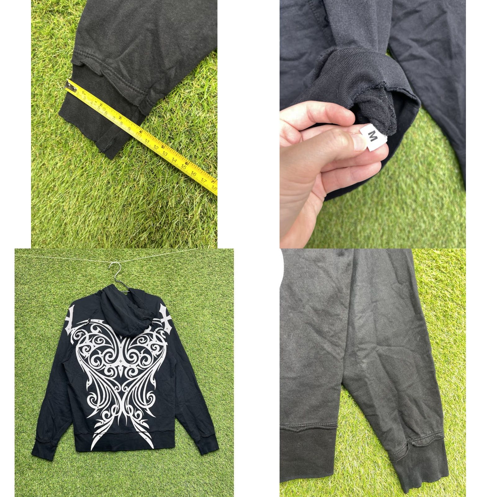 Affliction VINTAGE Affliction Hoodie Mens Medium Eagle Shield Crest Military Lightweight Live Fast Black Size US M / EU 48-50 / 2 - 8 Thumbnail