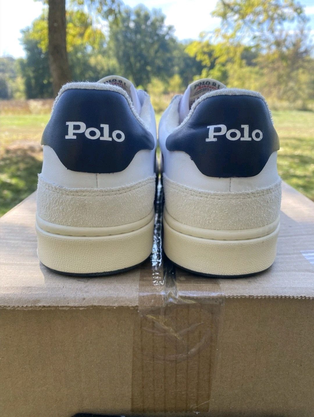 Ralph Lauren Ralph Lauren Polo Court Sneakers White Navy Red Retro 004 Size US 11.5 / EU 44-45 - 6 Thumbnail