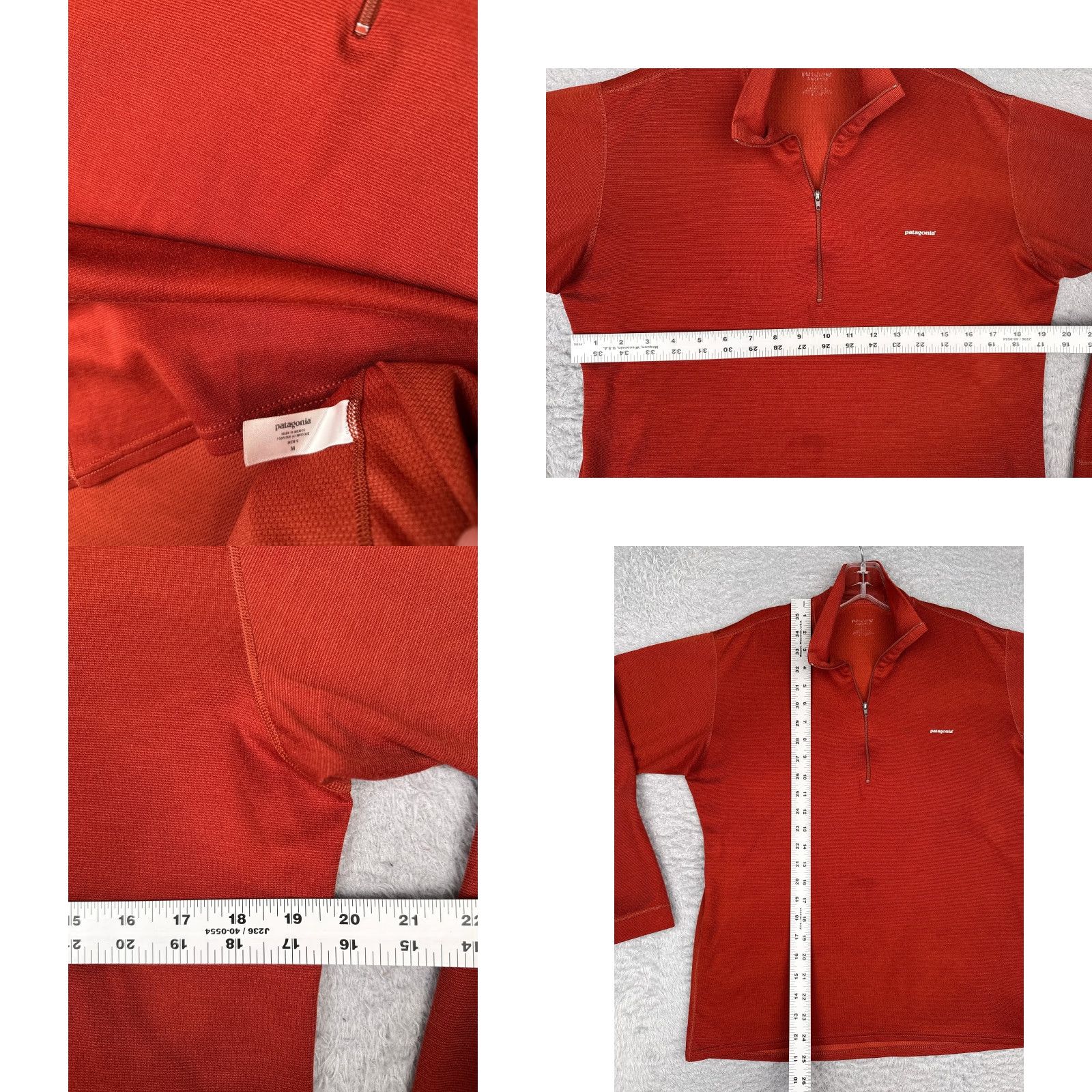 Patagonia VINTAGE PatagoniA Shirt Mens Medium Red 1/4 Zip Polyester Long Sleeve Camp Hike Run READ Size US M / EU 48-50 / 2 - 8 Thumbnail