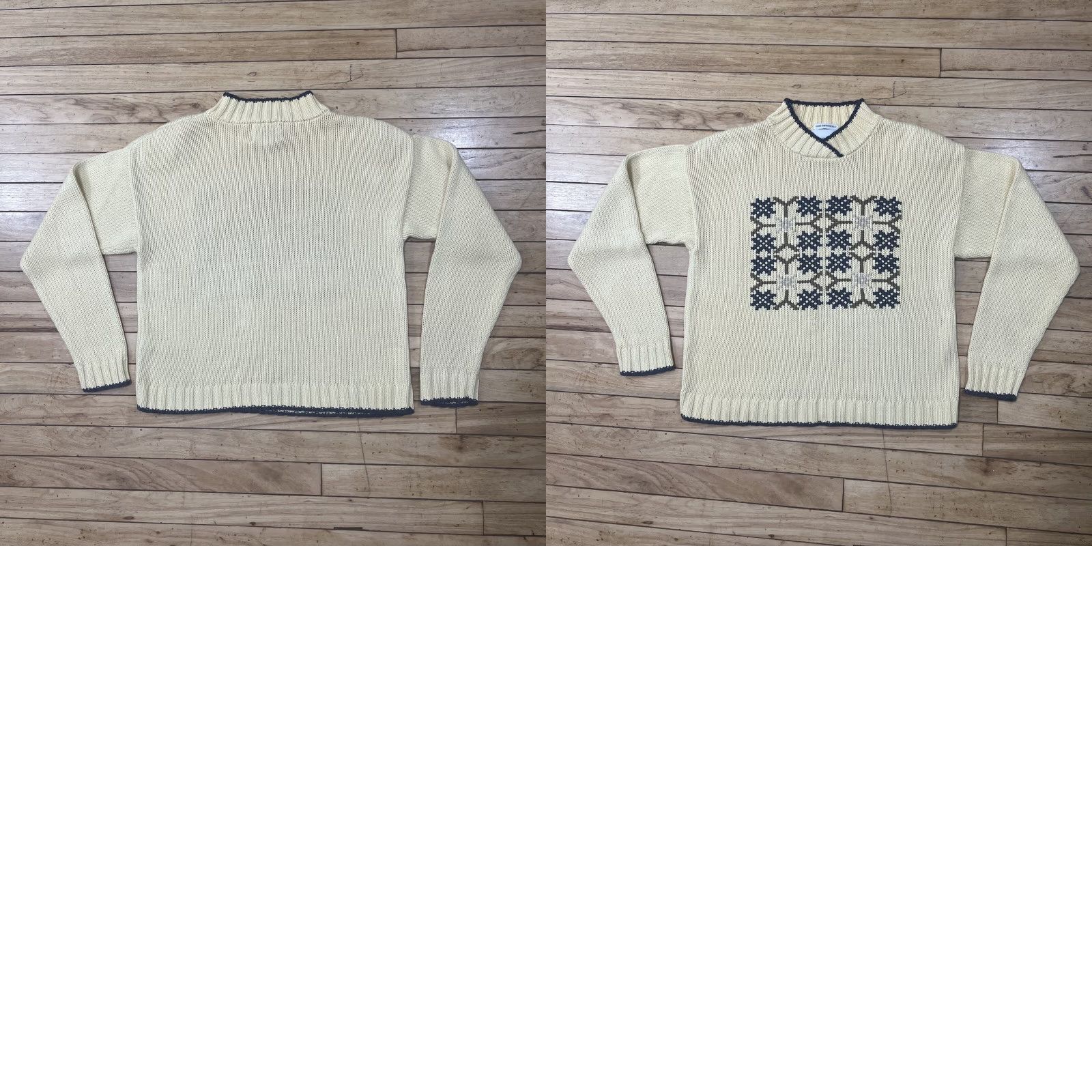 Vintage VINTAGE CHRISTOPHER & BANKS Sweater Women S Pullover Knit 90s Hand Embroidered Snowflake Shawl Neck Yellow Holiday Winter Cabin Snowflake Womens Size S / US 4 / IT 40 - 10 Thumbnail