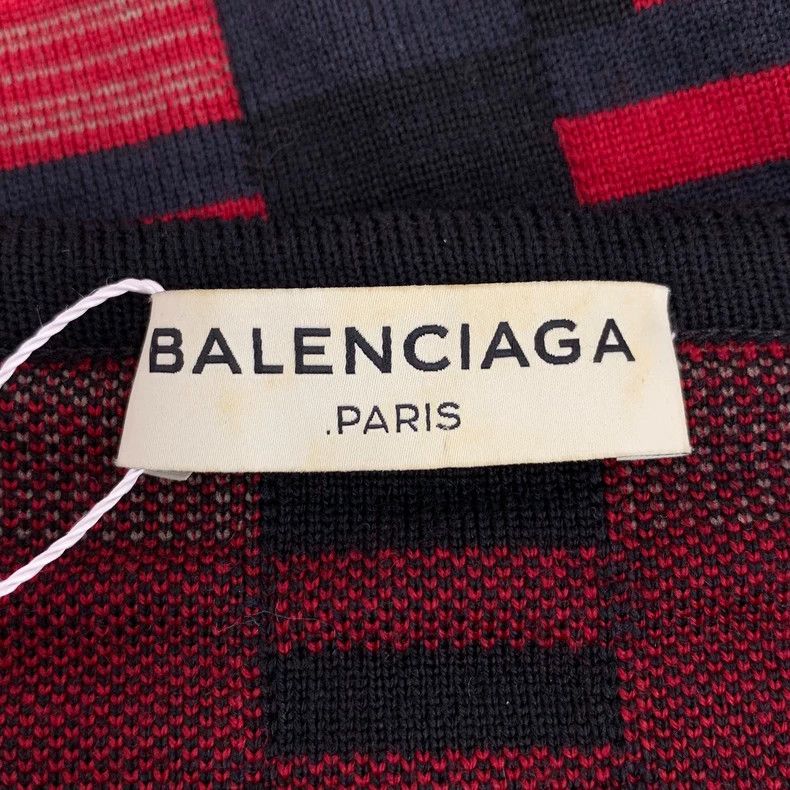 Balenciaga Balenciaga Color-block fine-check wool crewneck long-sleev Size US S / EU 44-46 / 1 - 5 Thumbnail