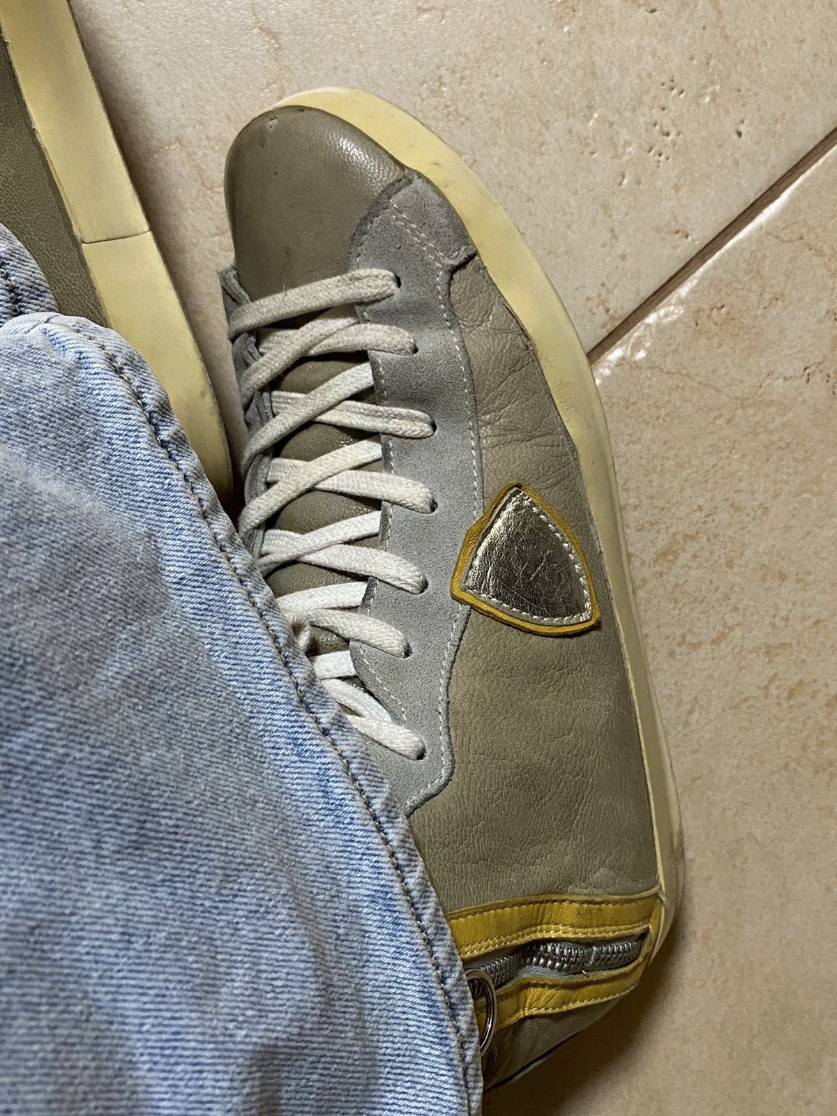 Philippe Model Vintage Philipe Model Paris Mid Brown 6 Distressed Sneakers Size US 8 / EU 41 - 8 Thumbnail