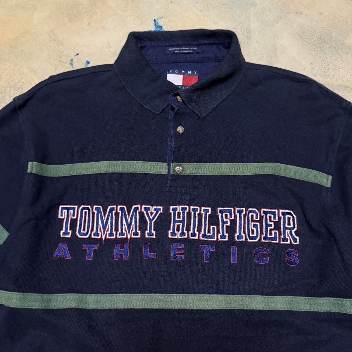 Tommy Hilfiger × Vintage Vintage Tommy Hilfiger Big Logo Spell-out Long Sleeve Shirt Size US L / EU 52-54 / 3 - 5 Thumbnail