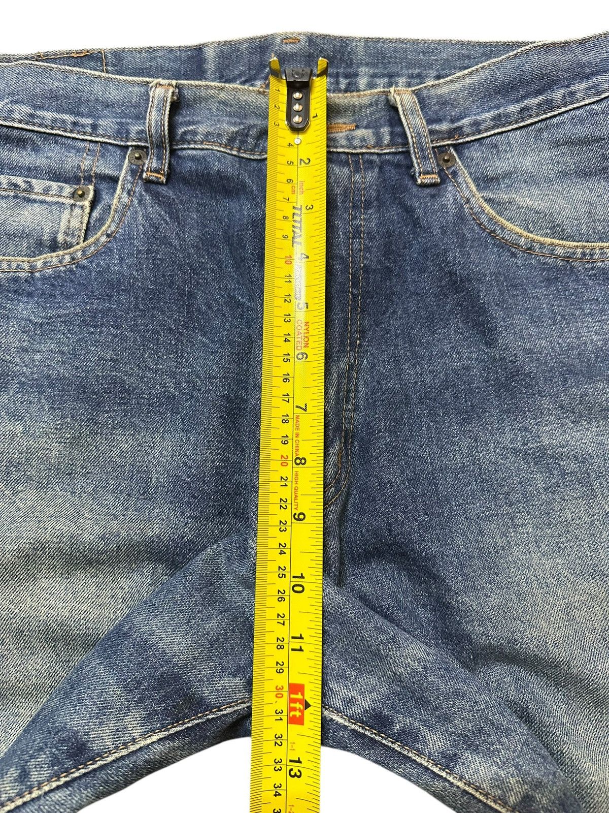 Denime Vintage Japanese Brand Blue Faded Wash Distress Baggy Jeans Size US 32 / EU 48 - 14 Thumbnail