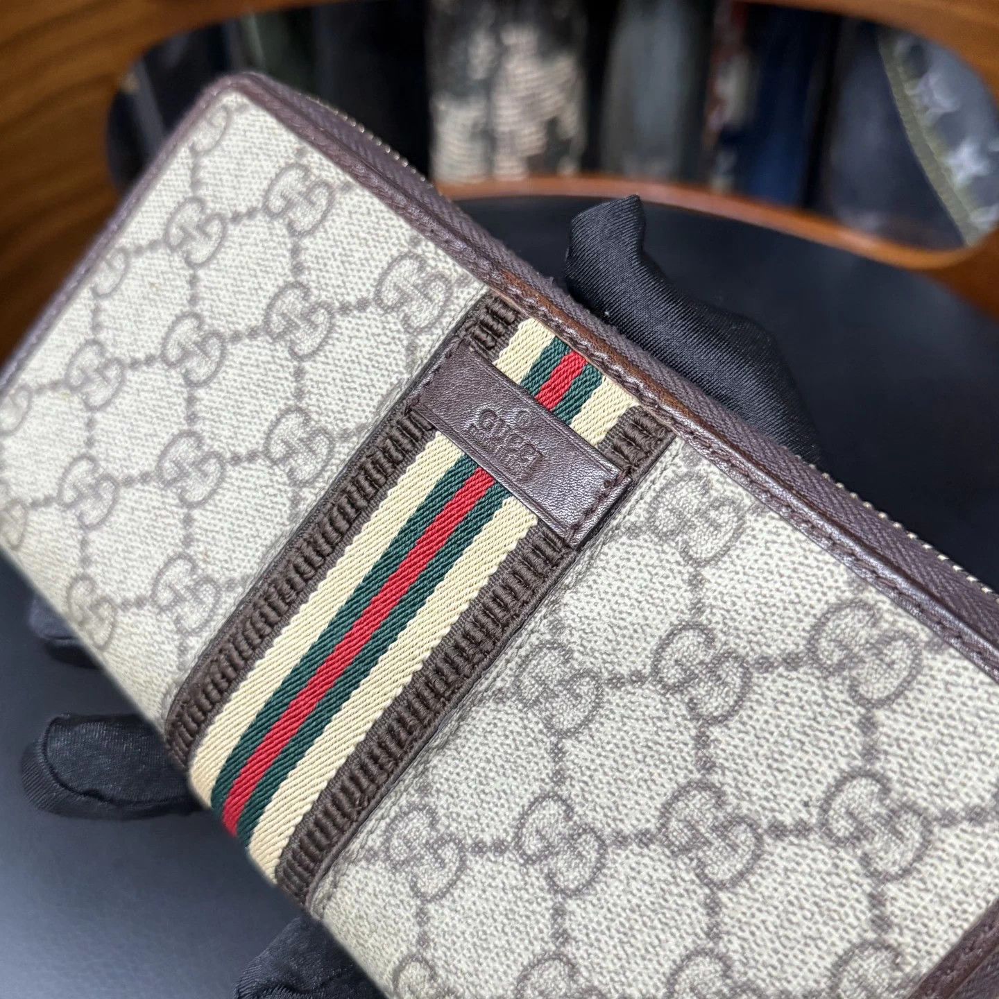 Gucci Gucci Web stripe all over print long wallet Size ONE SIZE - 6 Thumbnail