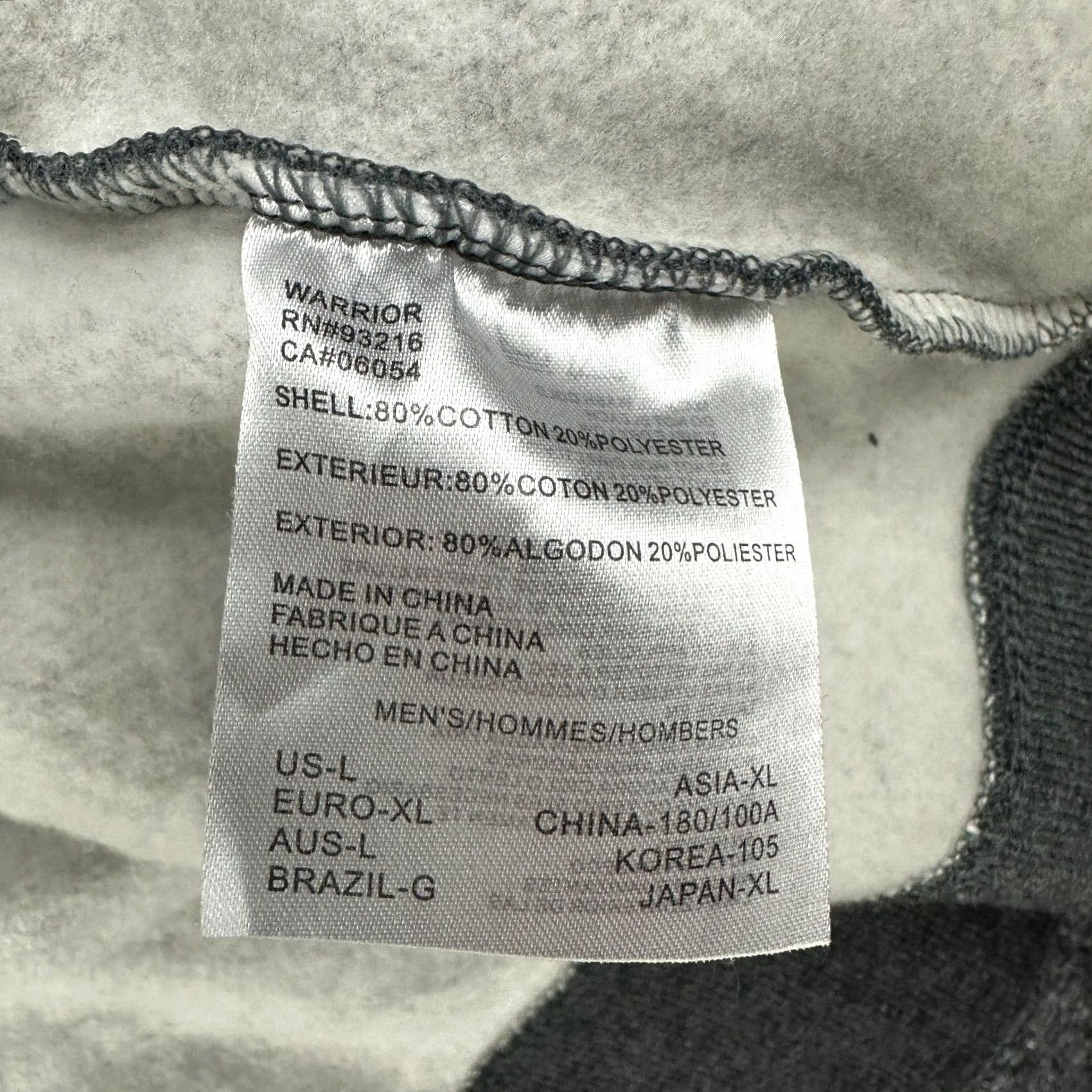 KangaROOS Warrior Hoodie Mens L Gray Black Kangaroo Pockets Full Zip Logo Size US L / EU 52-54 / 3 - 6 Thumbnail