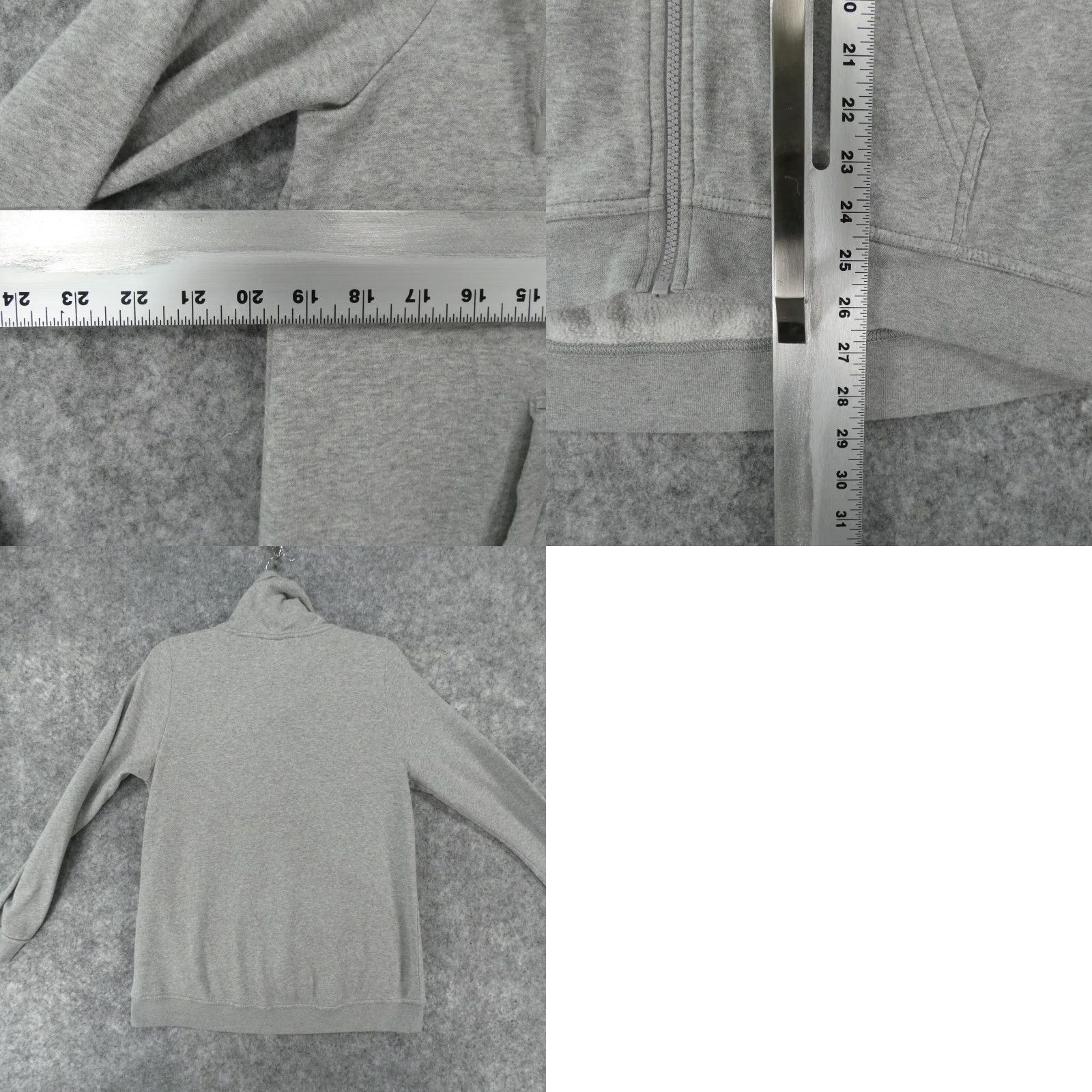 Nike Nike Jacket Womens Small Fleece Gray Full Zip w Pockets Logo Size S / US 4 / IT 40 - 9 Thumbnail