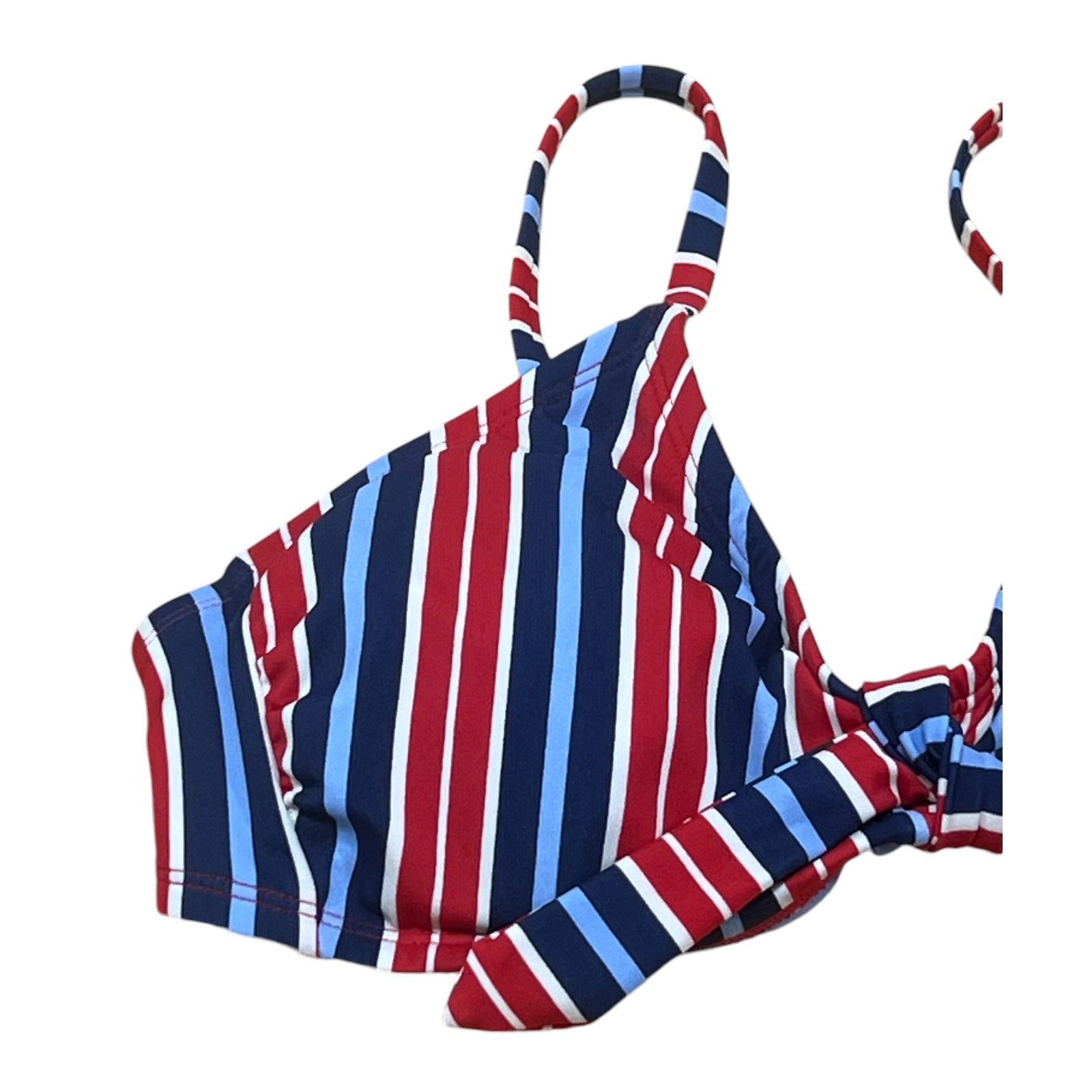 Other Kona Sol - Women's Striped Tie-Front Bralette Bikini Top - M Size ONE SIZE - 17 Thumbnail