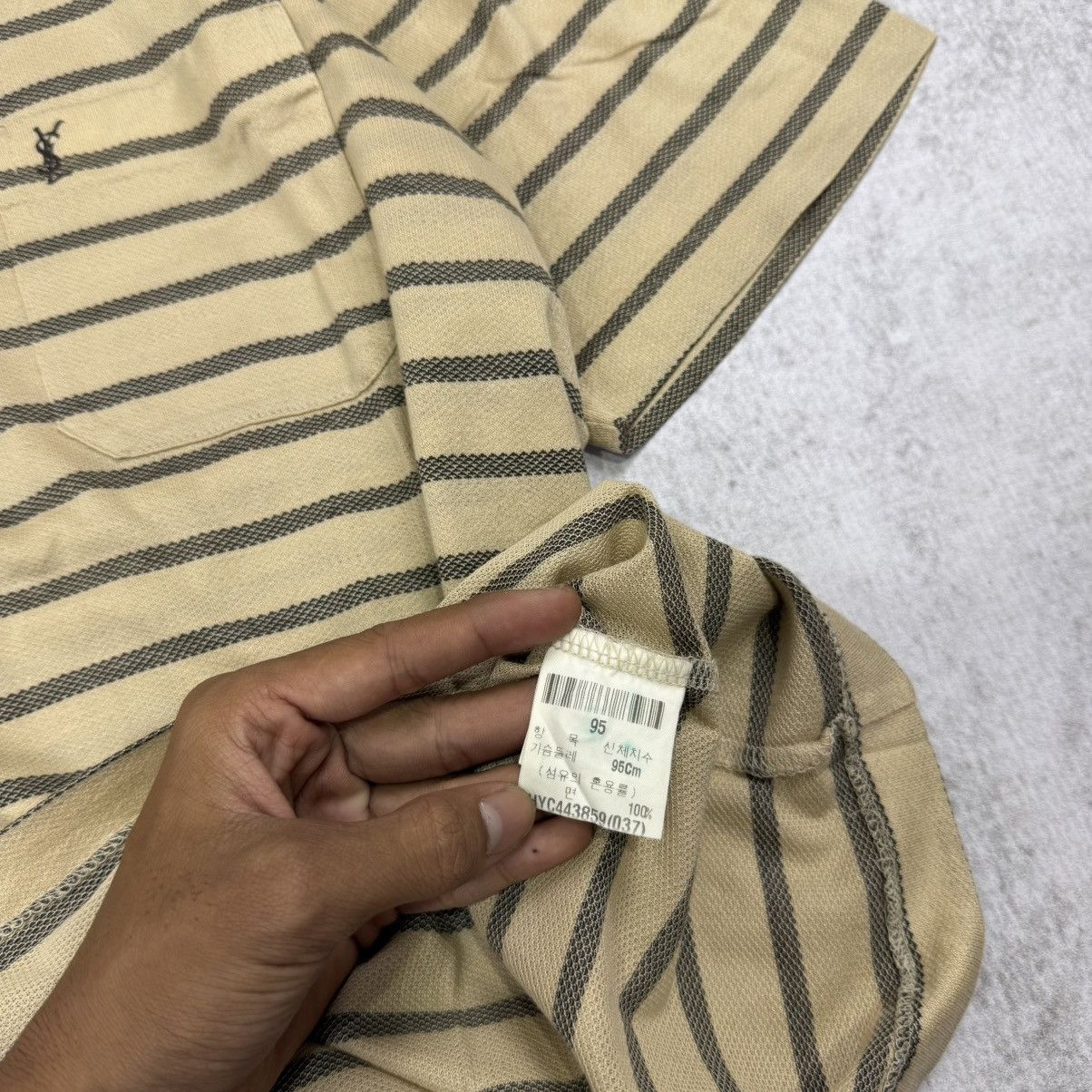 Yves Saint Laurent YvesSaintLaurent stripe poloshirt Size US L / EU 52-54 / 3 - 5 Thumbnail