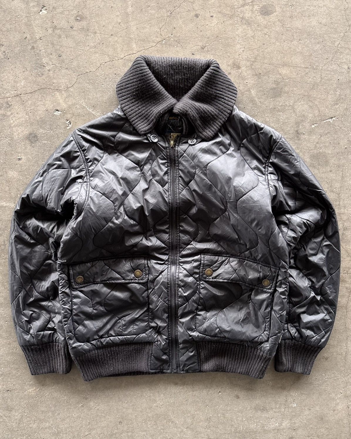 Woolrich Woolen Mills 1990s Wool Rich Puffer Jacket Size US L / EU 52-54 / 3 - 1 Thumbnail