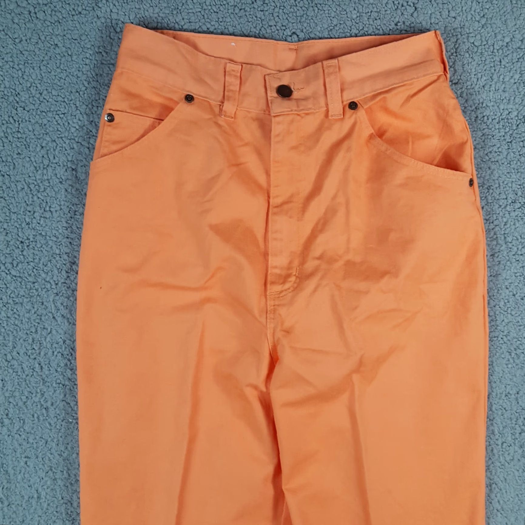 Vintage VINTAGE Tour De France 90s Peach High Waist Straight Leg Dress Pants Women's Size 12 Tall Orange Size 34" / US 12 / IT 48 - 2 Thumbnail